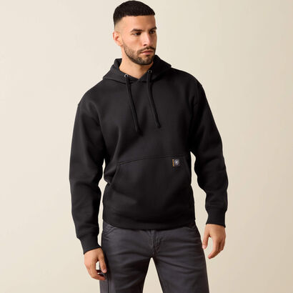 Rebar Workman Bearded Skull Hoodie Back