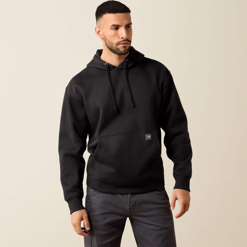 Rebar Workman Bearded Skull Hoodie Back