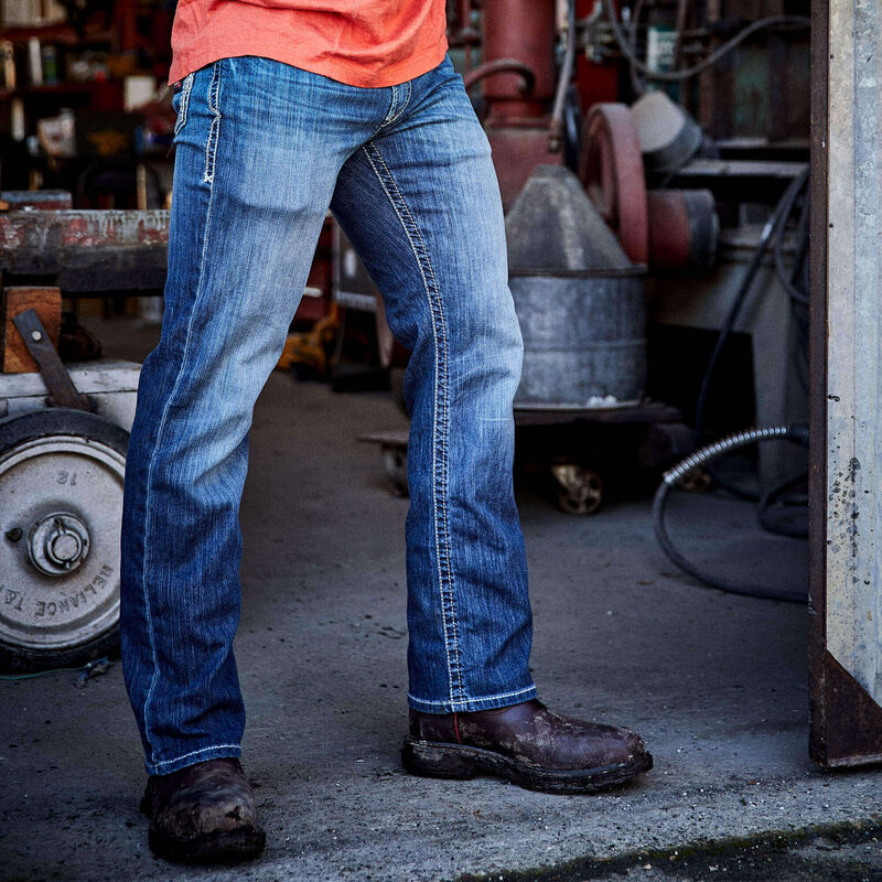 Ariat® Men's M4 Coltrane Light Wash Boot Cut Jeans