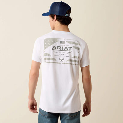 Ariat Lockup Flag Painted T-Shirt Front