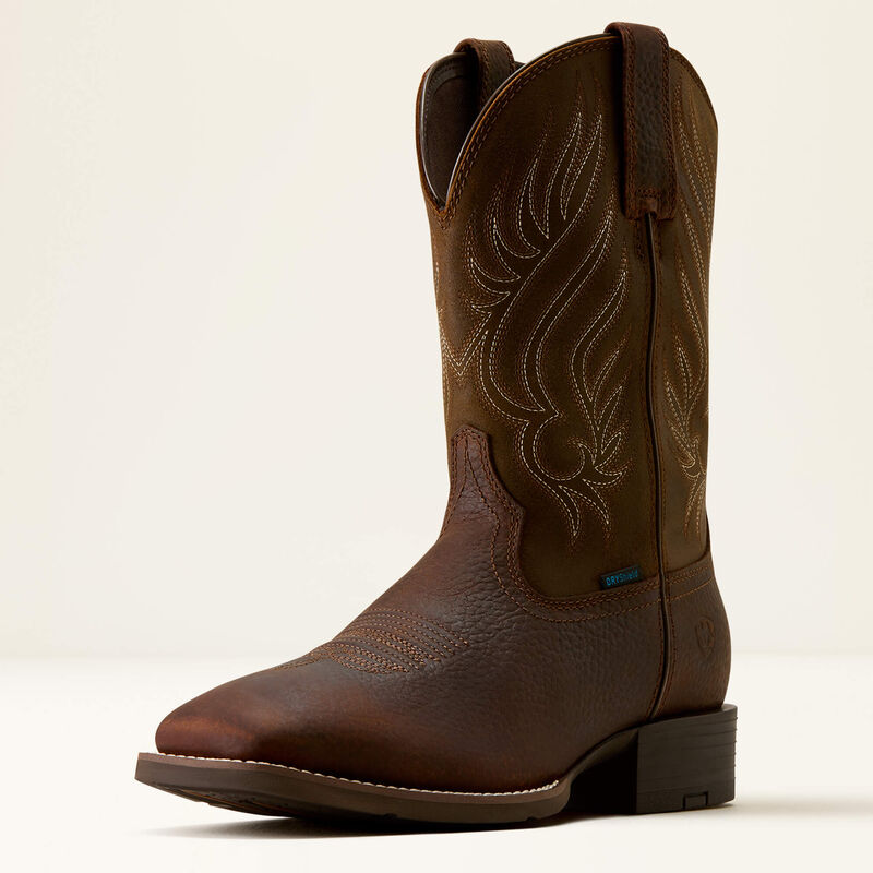 Sport Riggs Waterproof Wide Square Toe Western Boot 3-4 Front