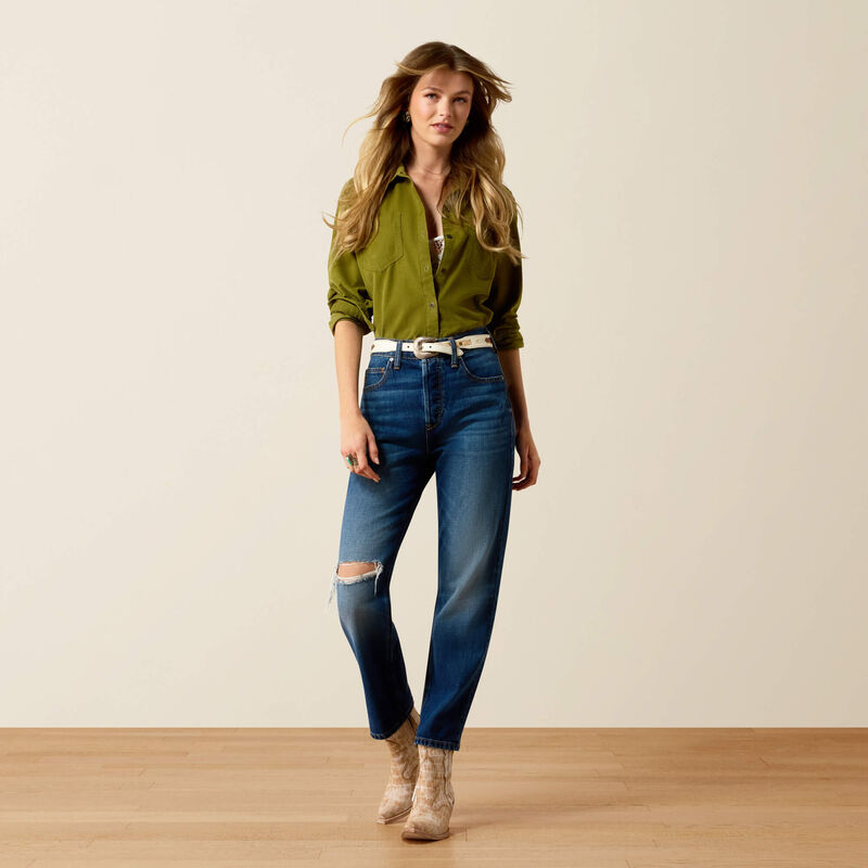 Perfect Rise Relaxed Petra Flipside Straight Leg Jeans Full
