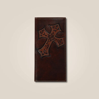 Cross embossed rodeo wallet