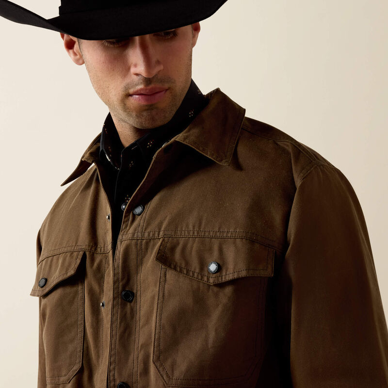 Waxed Cotton Shirt Jacket 01