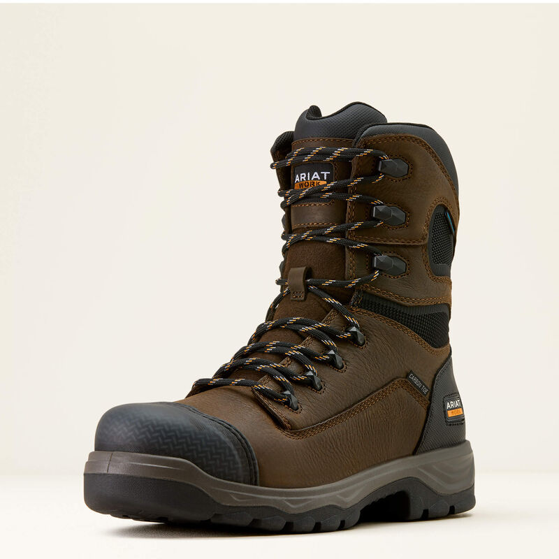 Turbo DuraTread 8" Waterproof Carbon Toe Work Boot 3-4 Front