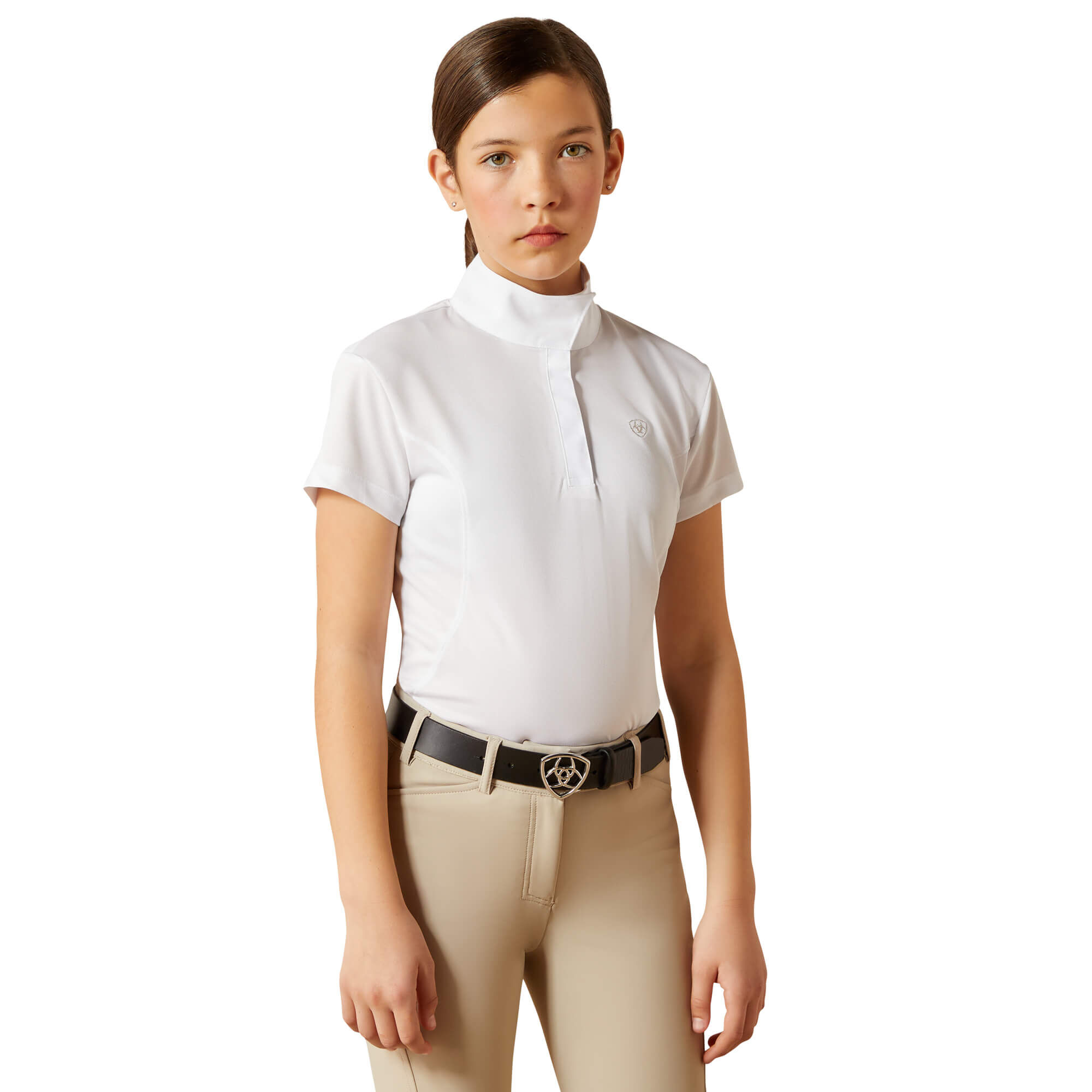 Kid's Aptos Show Shirt in White, Size Large, by Ariat