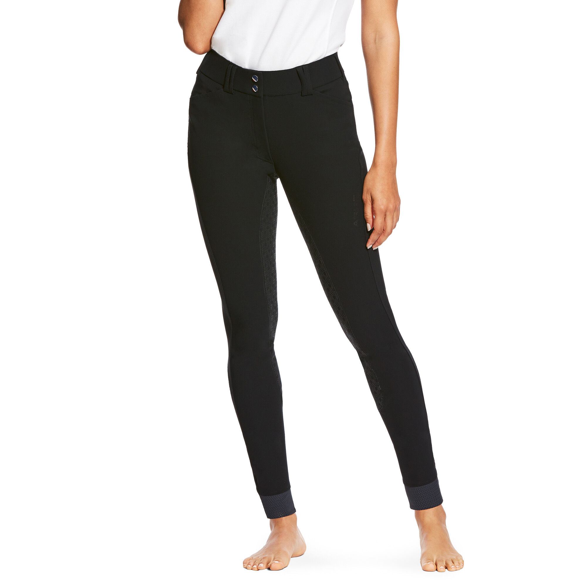 Women's Tri Factor Grip Full Seat Riding Breech in Black, Size 44, by Ariat