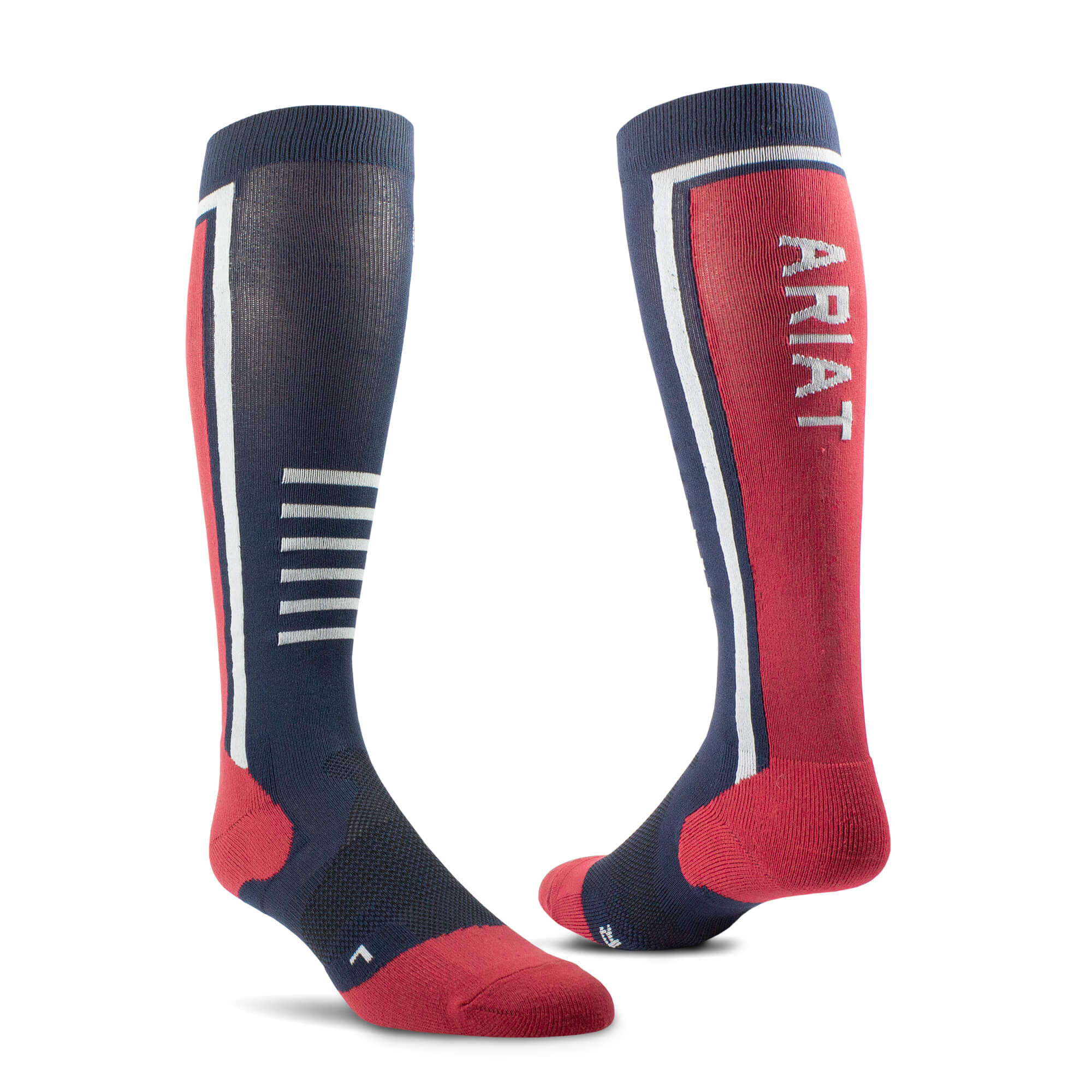 Women's AriatTEK Slimline Performance Socks in Navy/Red