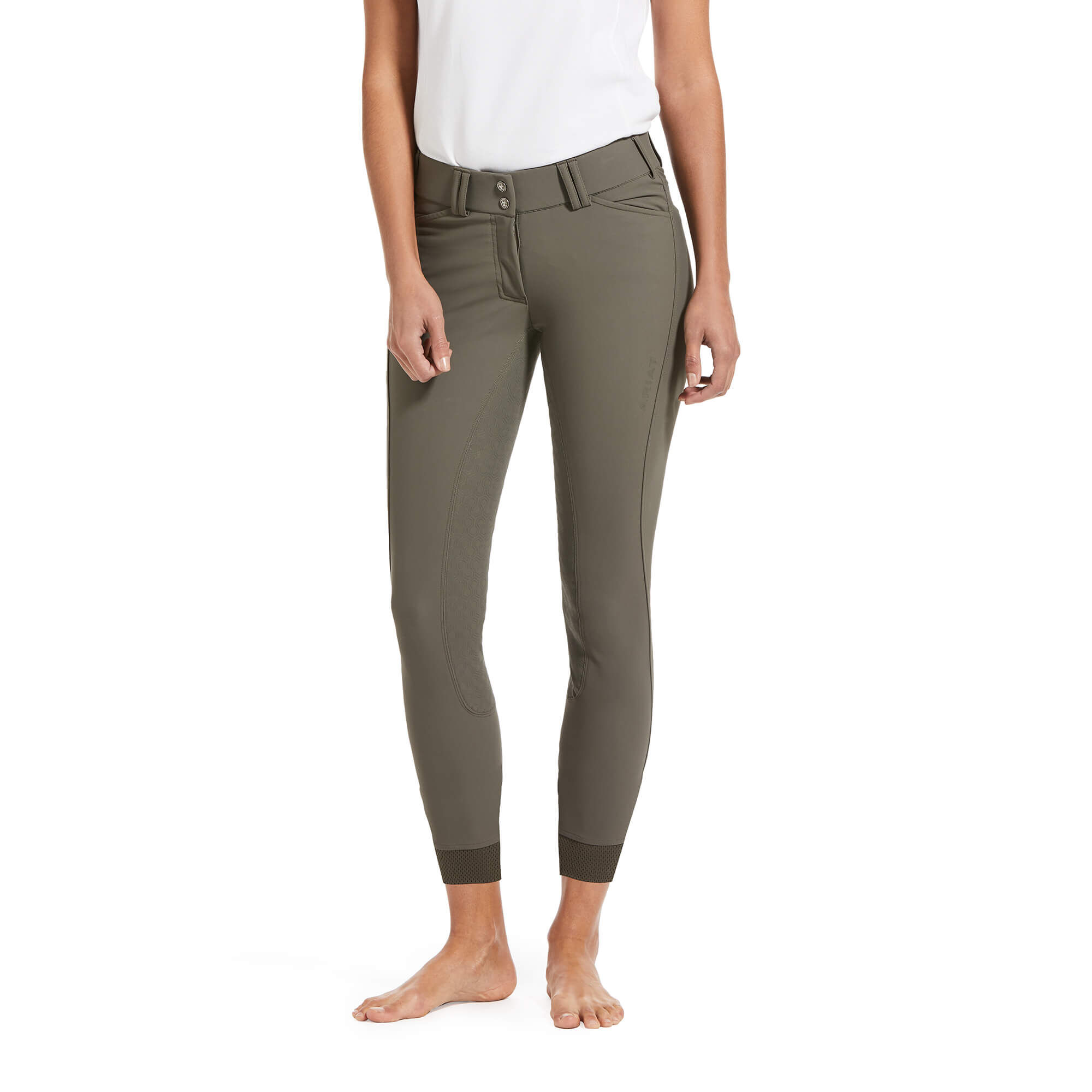 Women's Tri Factor Grip Full Seat Riding Breech in Banyan Bark, Size 46, by Ariat