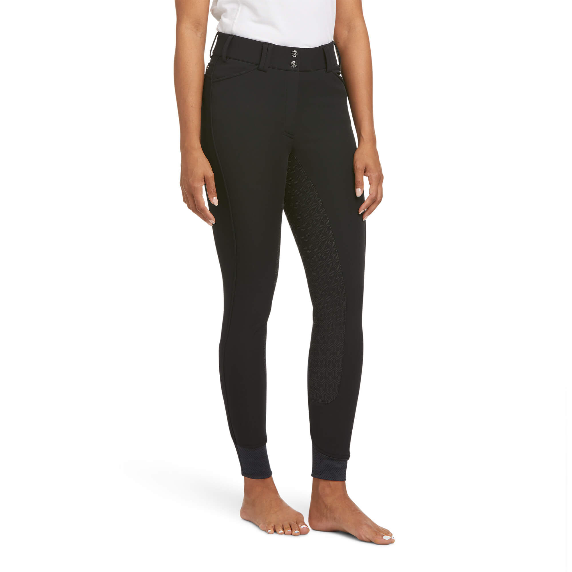 Women's Tri Factor Frost Insulated Full Seat Riding Breech in Black, Size 22, by Ariat - Image 1