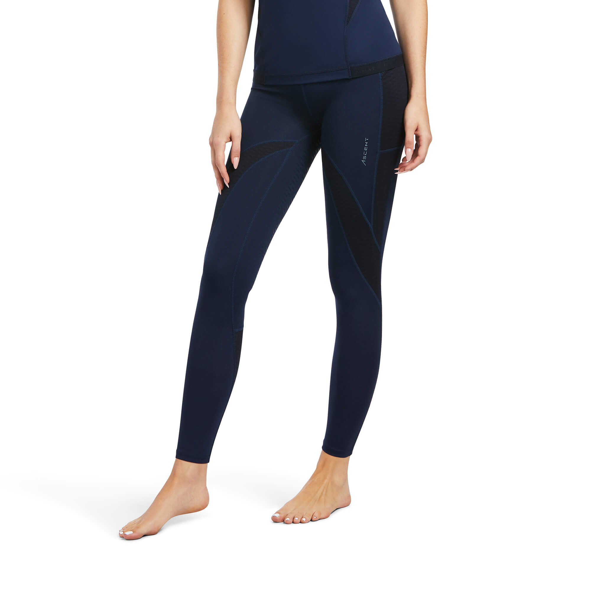 Women's Ascent Half Grip TightRiding Breech in Navy, Size Medium, by Ariat