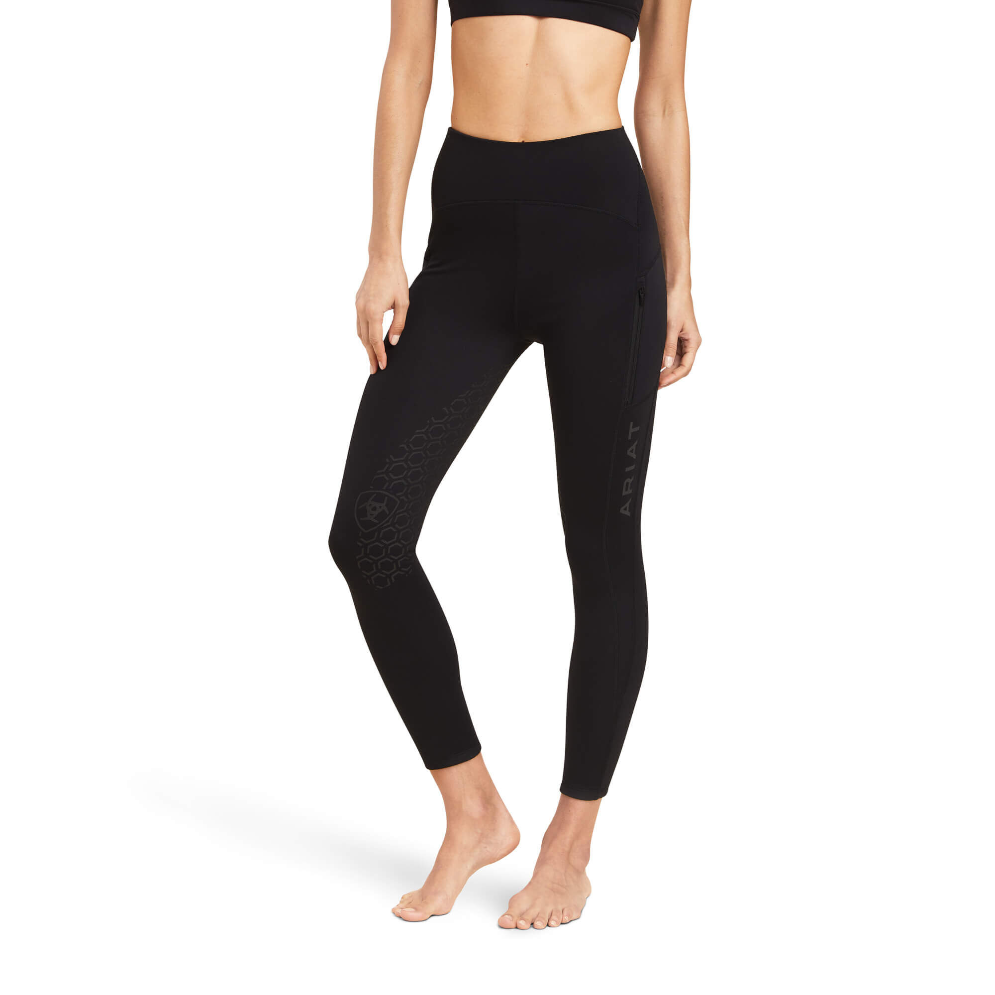 Women's Venture Thermal Half Grip TightRiding Breech in Black, Size X-Large, by Ariat