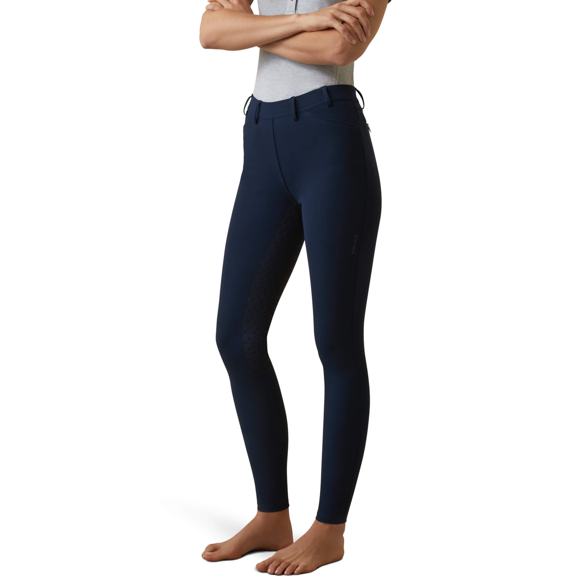 Women's Tri Factor Full Seat TightRiding Breech in Navy, Size Medium, by Ariat