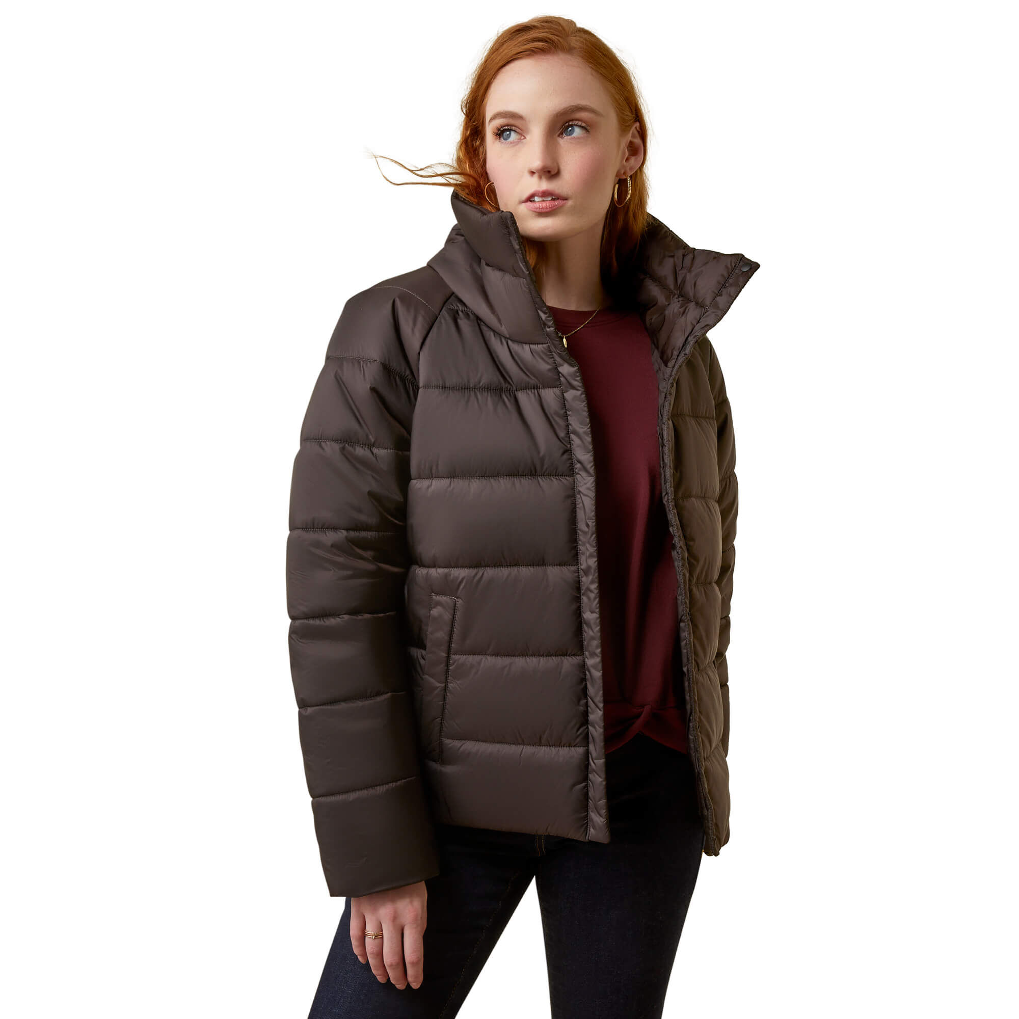 Women's Redwood Insulated Jacket Long Sleeve in Mole, Size X-Large, by Ariat
