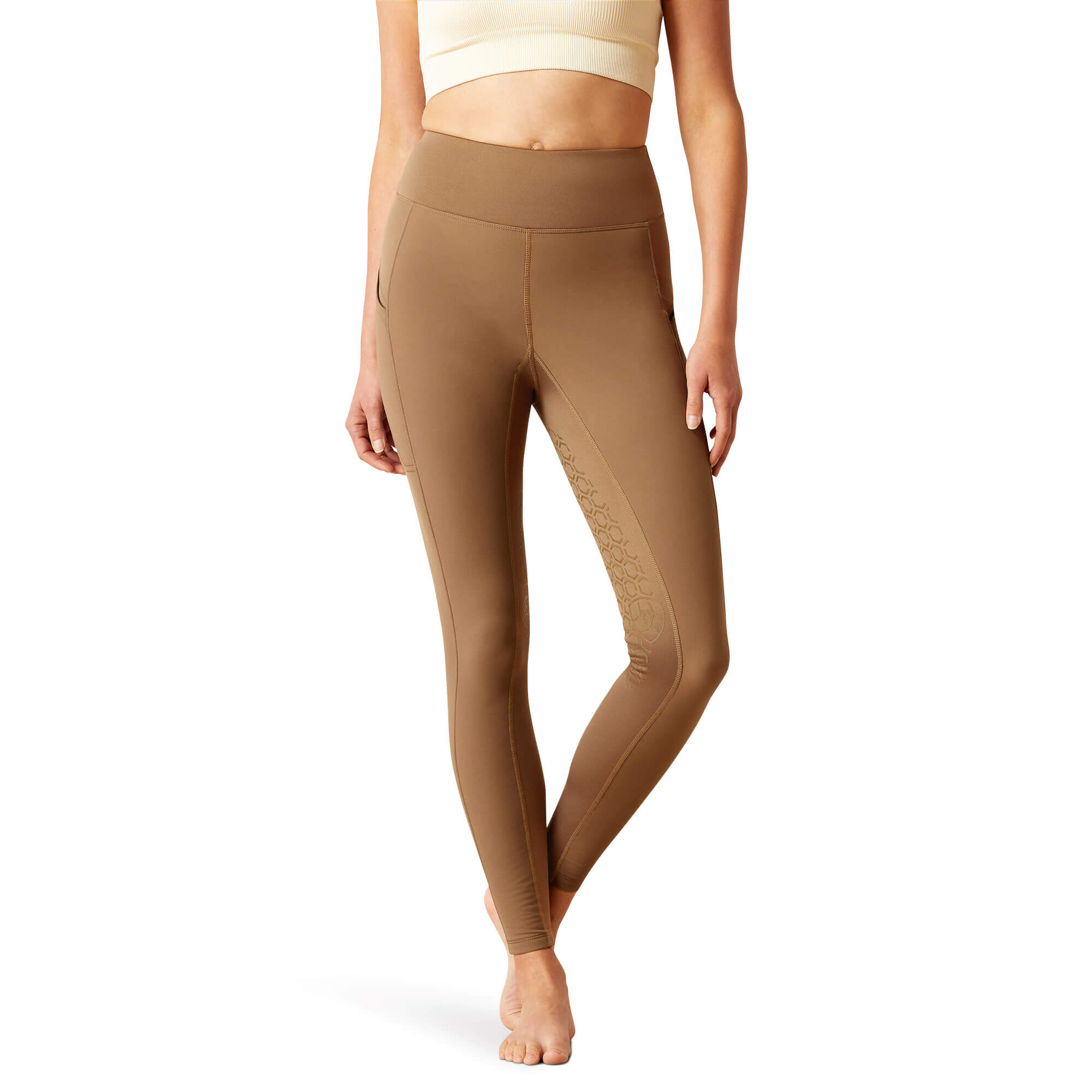 Women's Boreas Half Grip TightRiding Breech in Canteen, Size Small, by Ariat