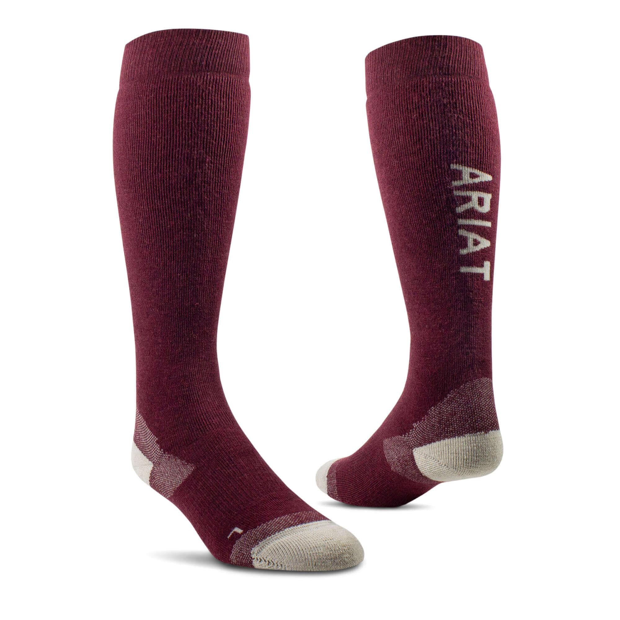 Men's Country Performance Merino Socks in Tawny Port, Size Medium/Large, by Ariat