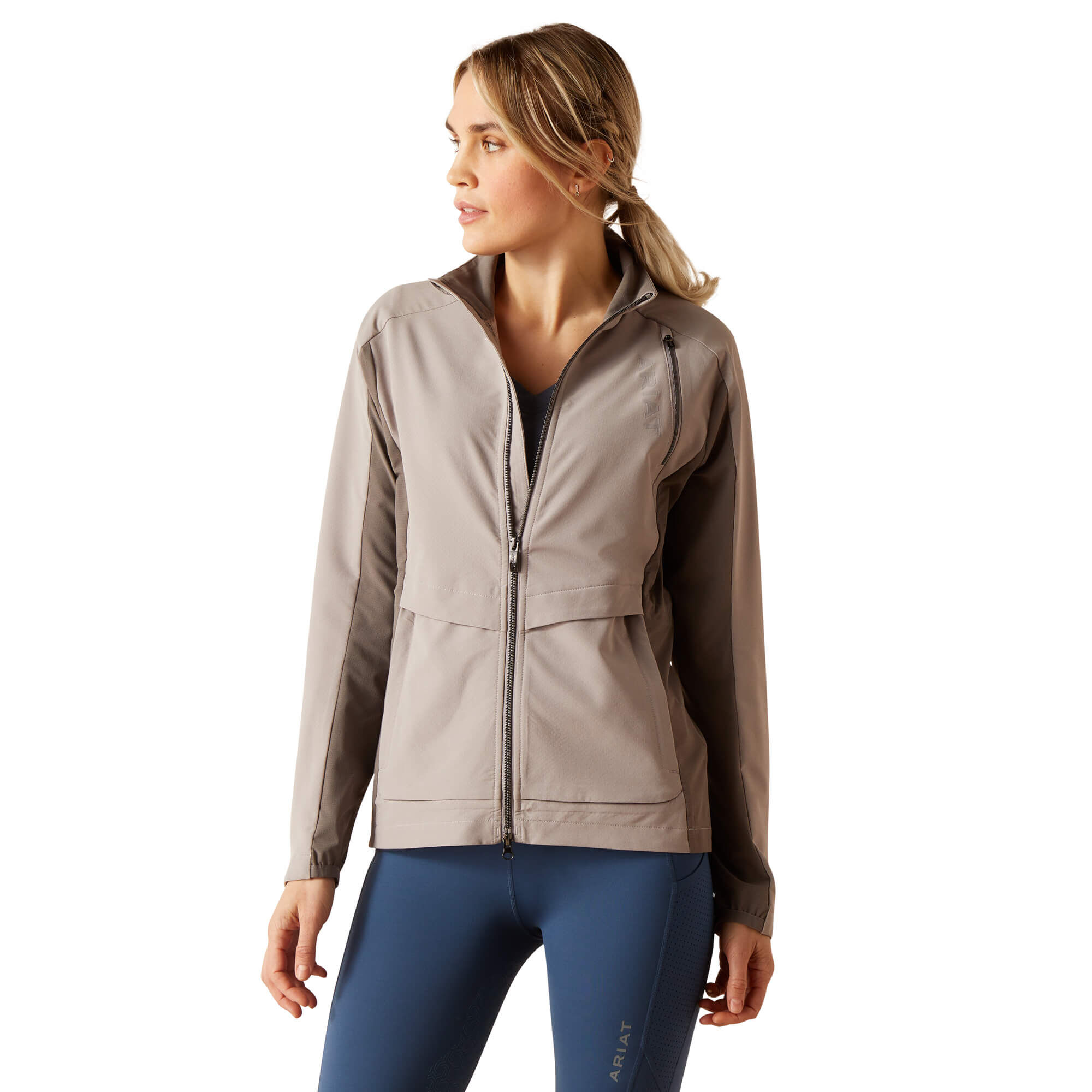 Women's Breathe Deep Jacket Long Sleeve in Zinc, Size 2X-Large, by Ariat