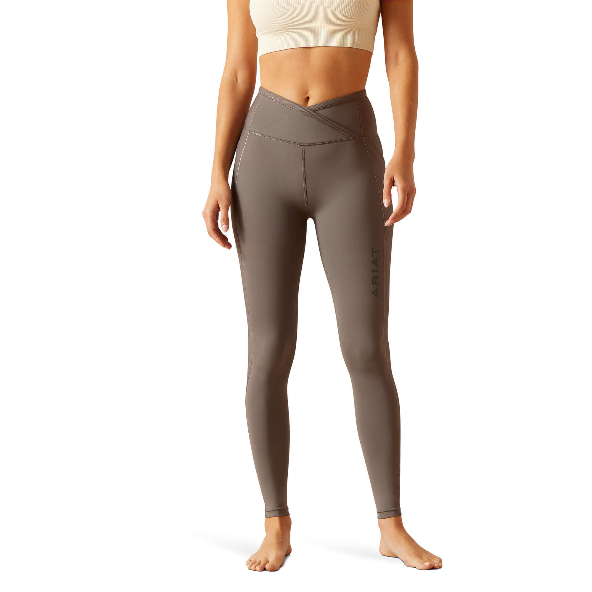 Women's Eos Chic Half Grip TightRiding Breech in Plum Grey, Size Small, by Ariat