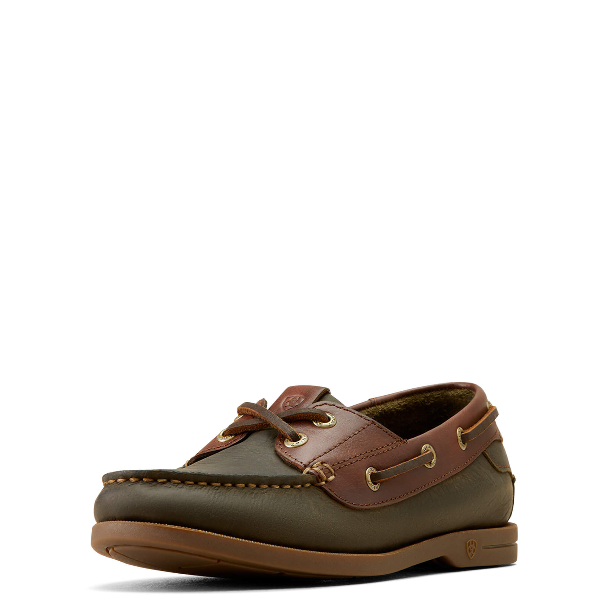 Women's Antigua Boat Shoe in Olive Night, B Medium Width, Size 41.5, by Ariat