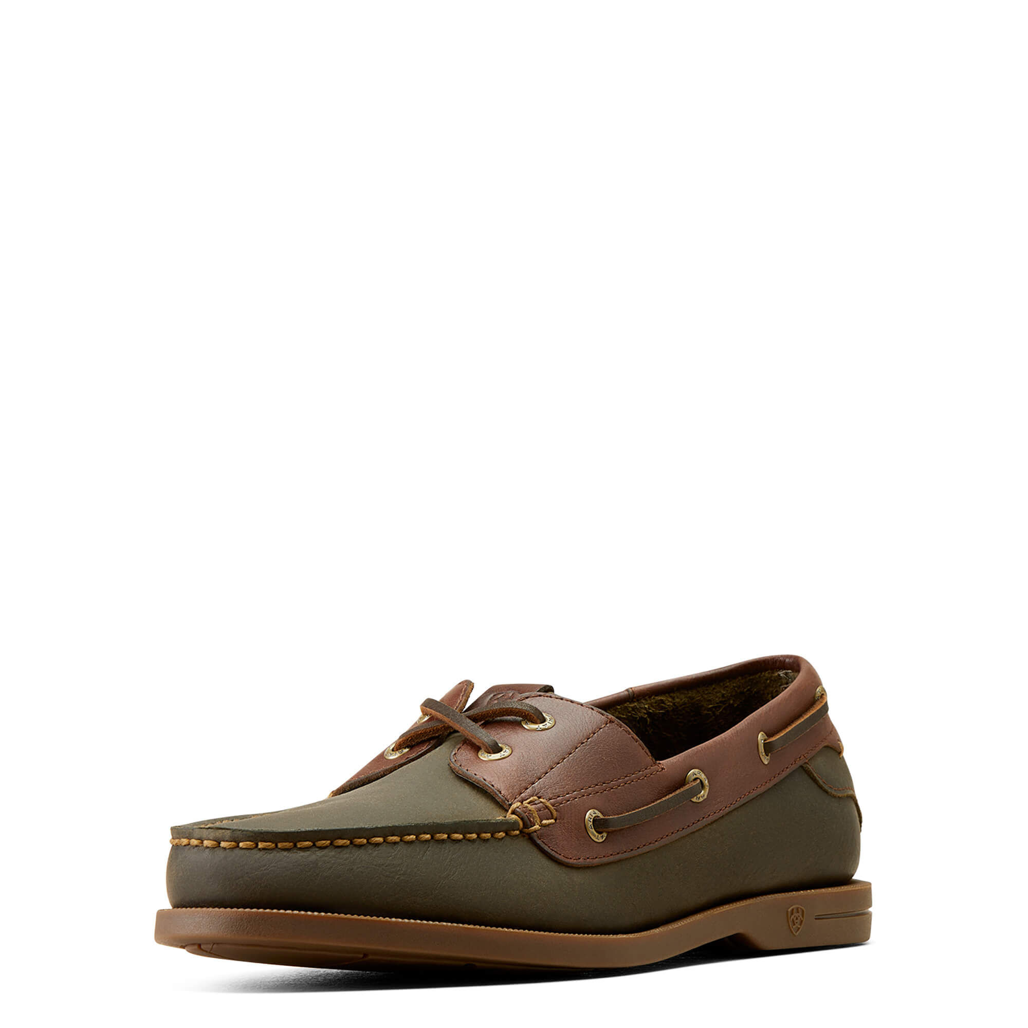 Men's Antigua Boat Shoe in Olive Night, D Medium Width, Size 8, by Ariat