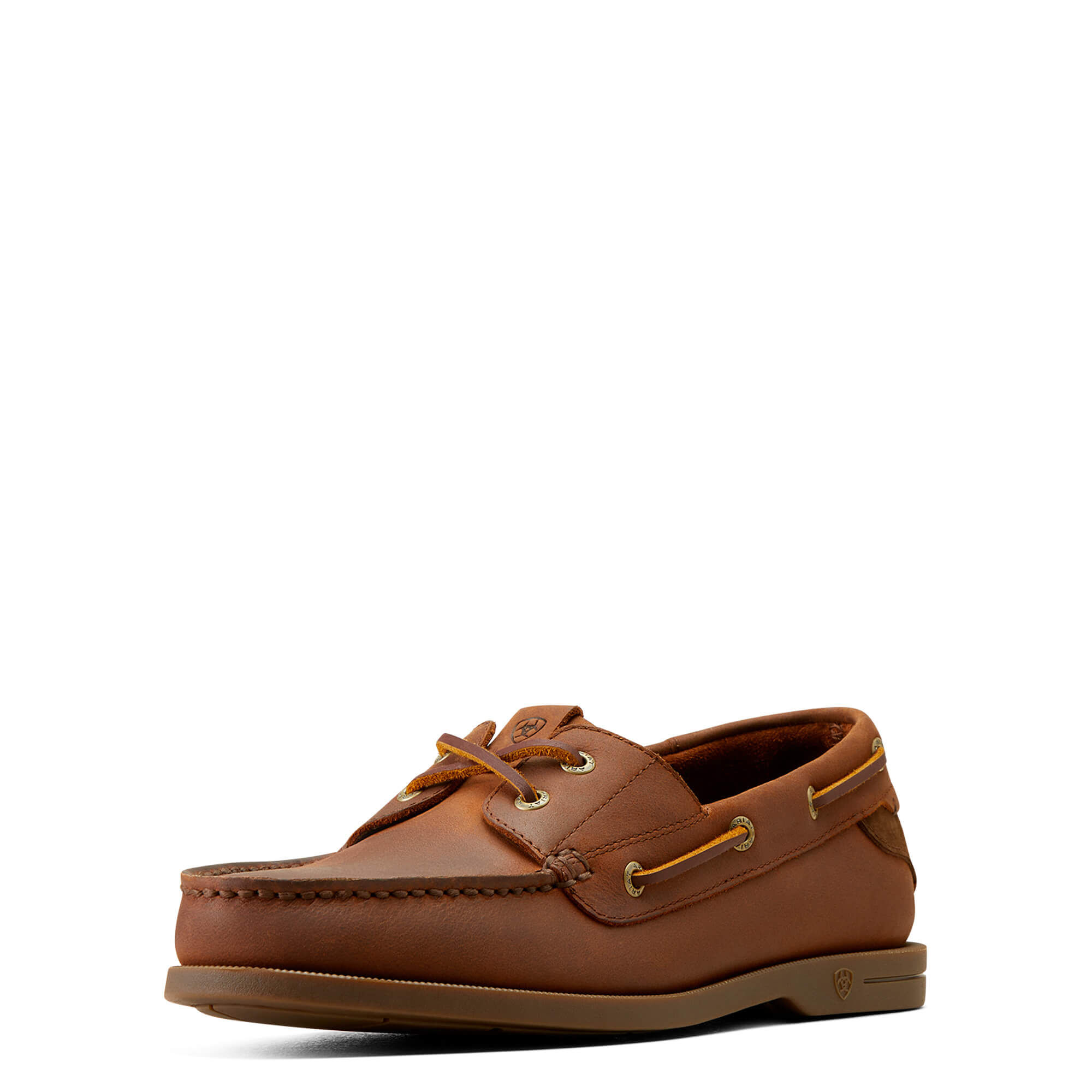Men's Antigua Boat Shoe in Bridle Brown, D Medium Width, Size 41.5, by Ariat