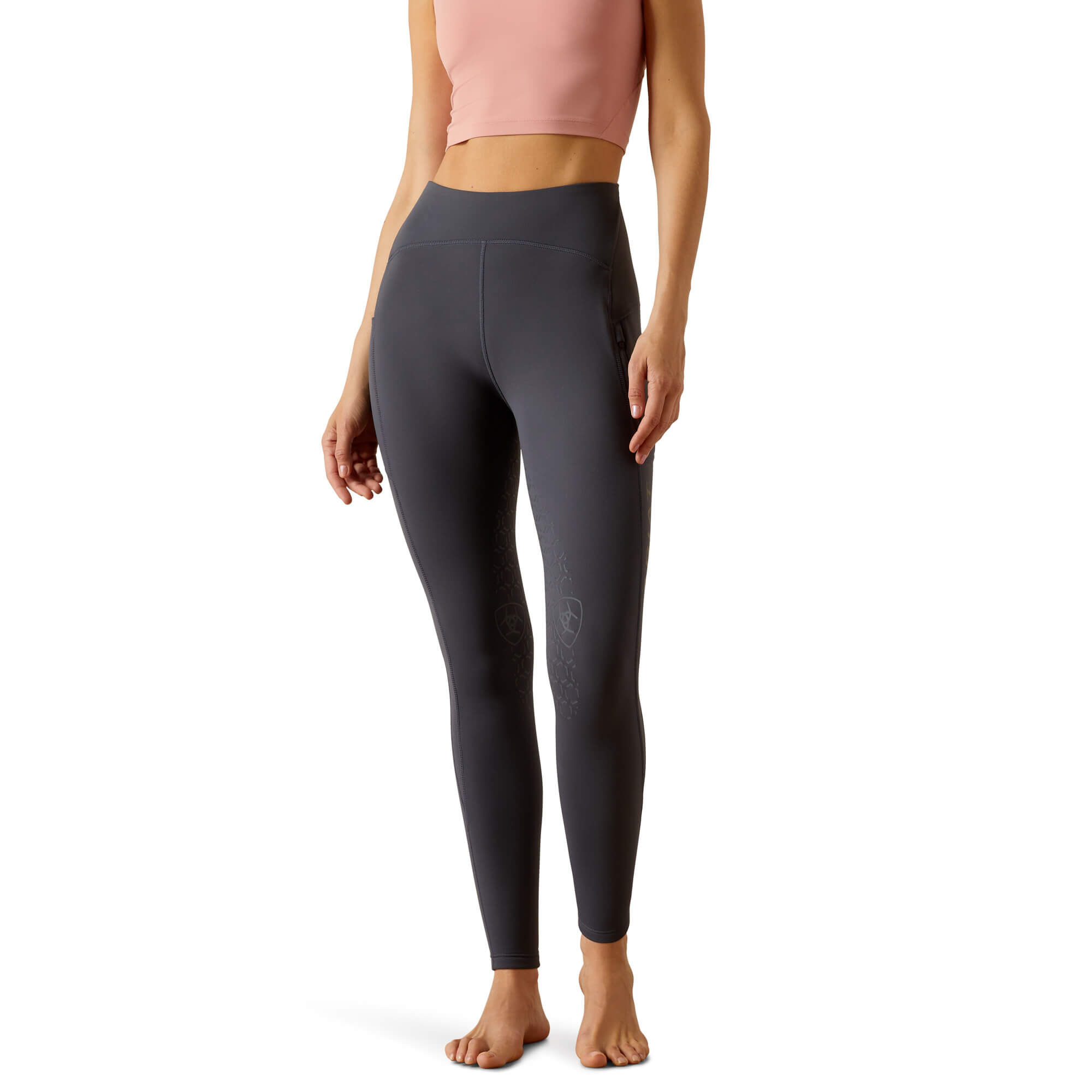 Women's Venture Thermal Half Grip TightRiding Breech in Ombre Blue, Size Large, by Ariat
