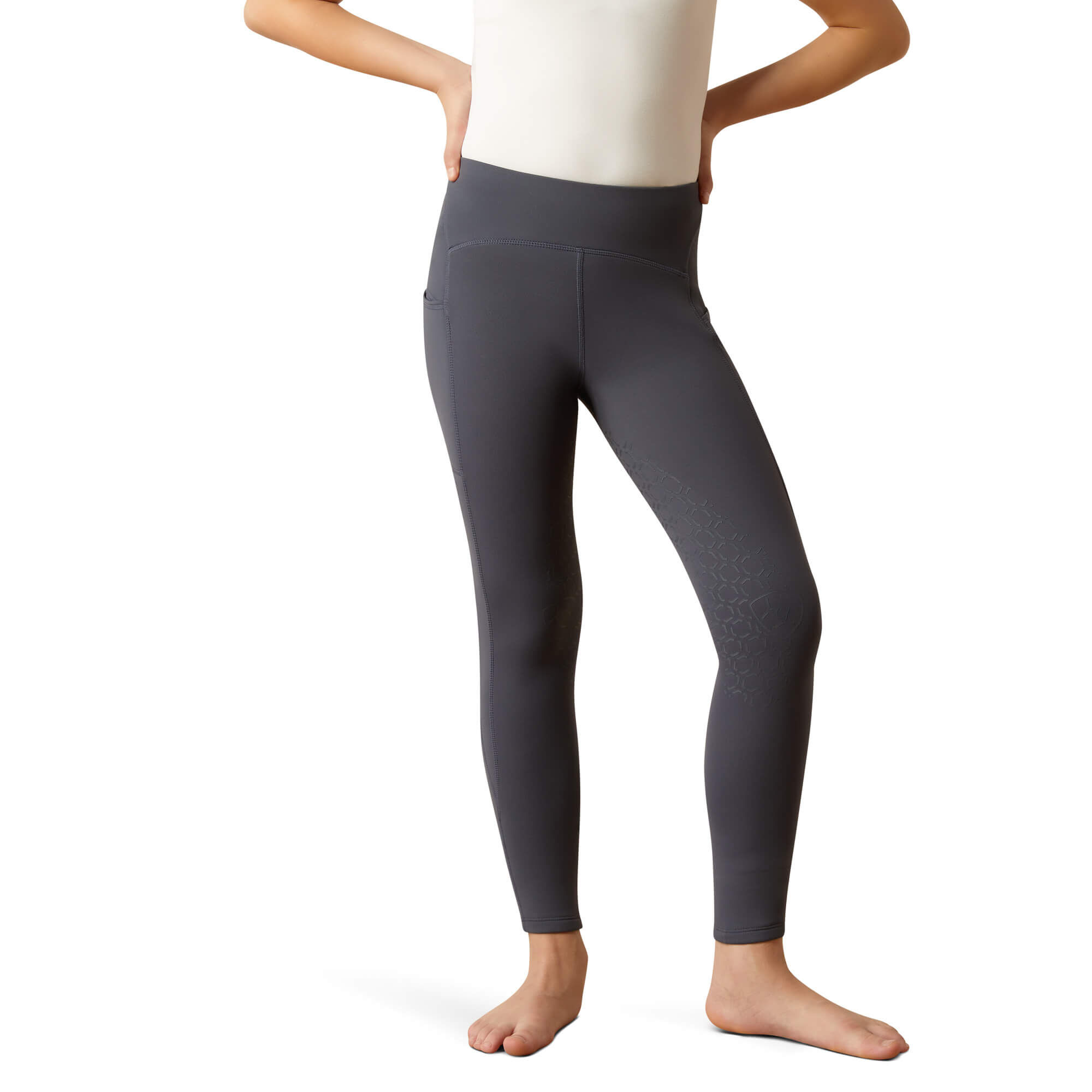 Kid's Venture Thermal Half Grip TightRiding Breech in Ombre Blue, Size XXL, by Ariat