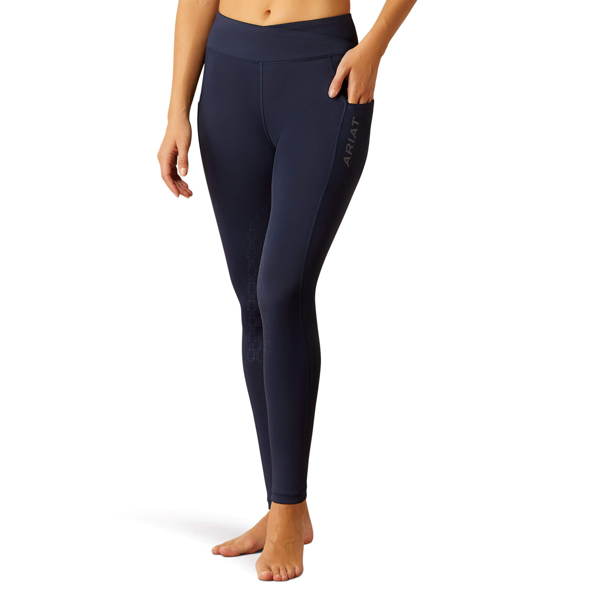 Women's Avail 2.0 Half Grip TightRiding Breech in Navy, Size Small, by Ariat