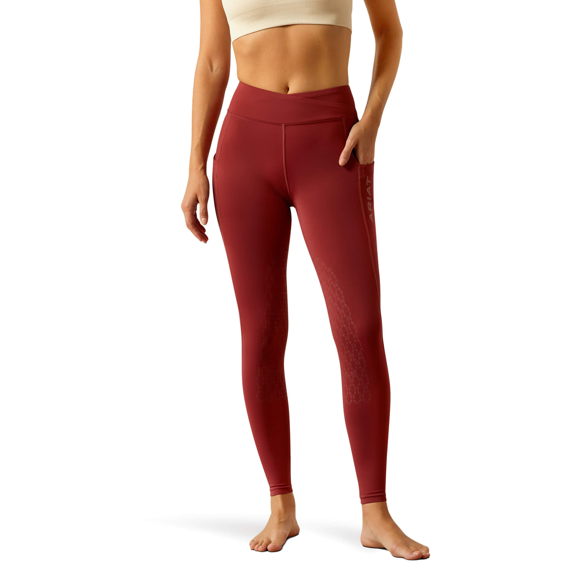 Women's Avail 2.0 Half Grip TightRiding Breech in Burnt Russet, Size Large, by Ariat