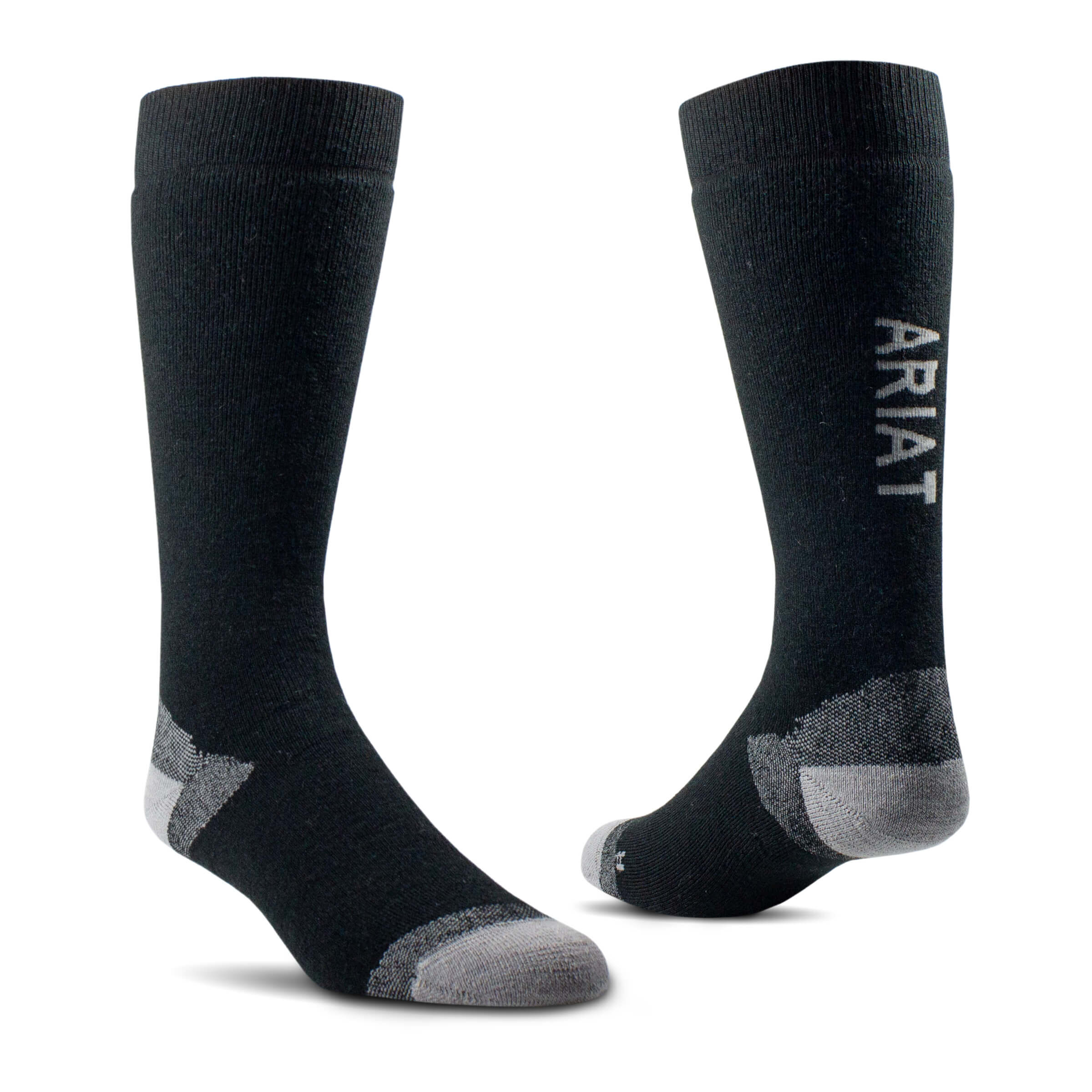 Women's Country Performance Merino Socks in Black, Size X-Small/Small, by Ariat