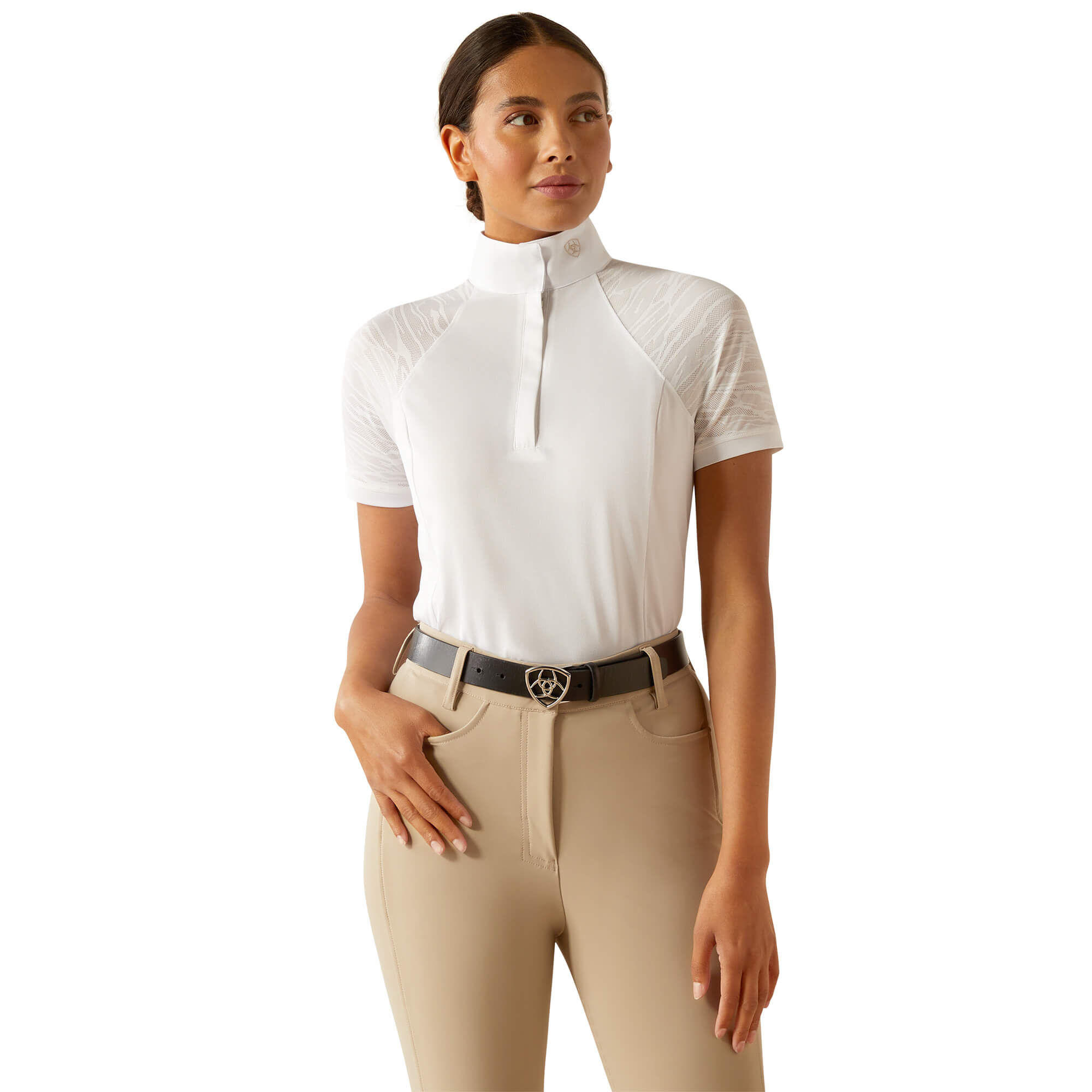 Women's Aptos Vent 2.0 Show Shirt in White, Size Medium, by Ariat