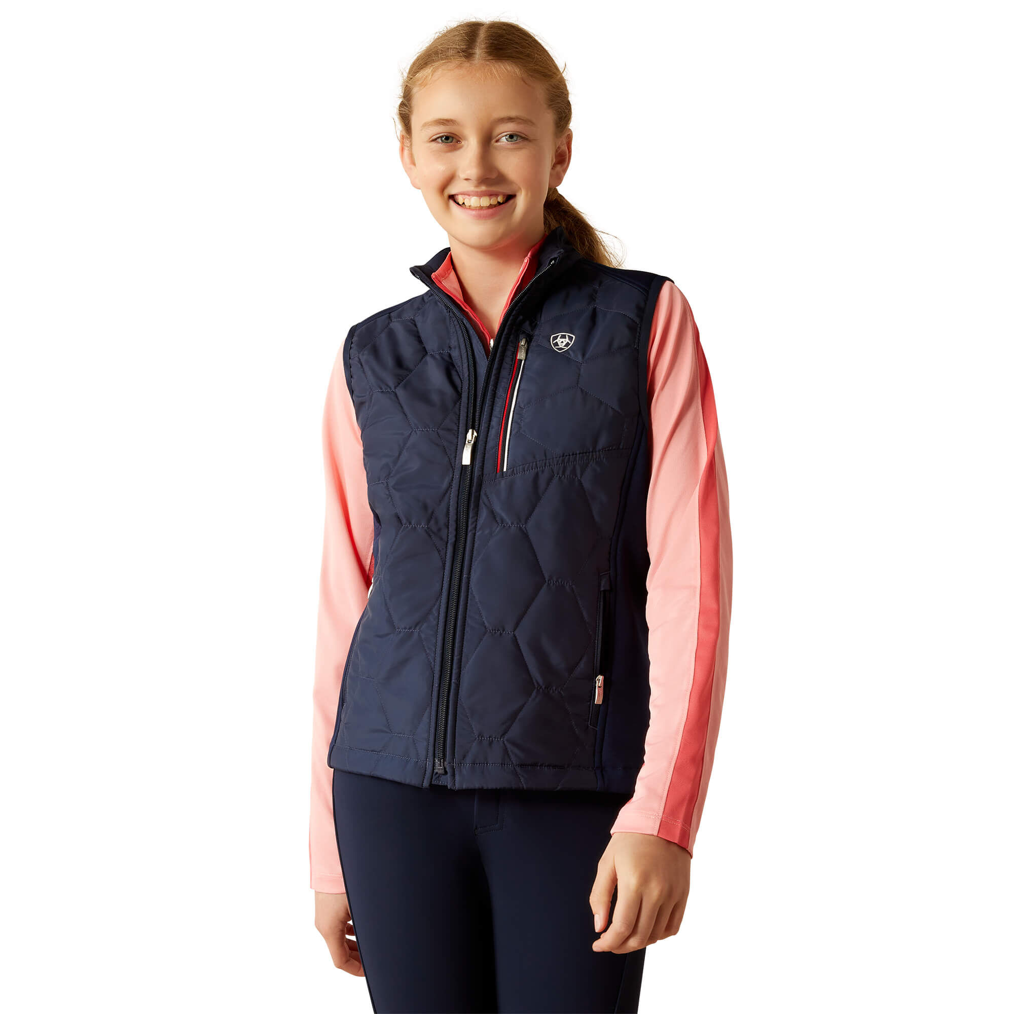 Kid's Fusion Insulated Gilet in Navyt, Size Small, by Ariat