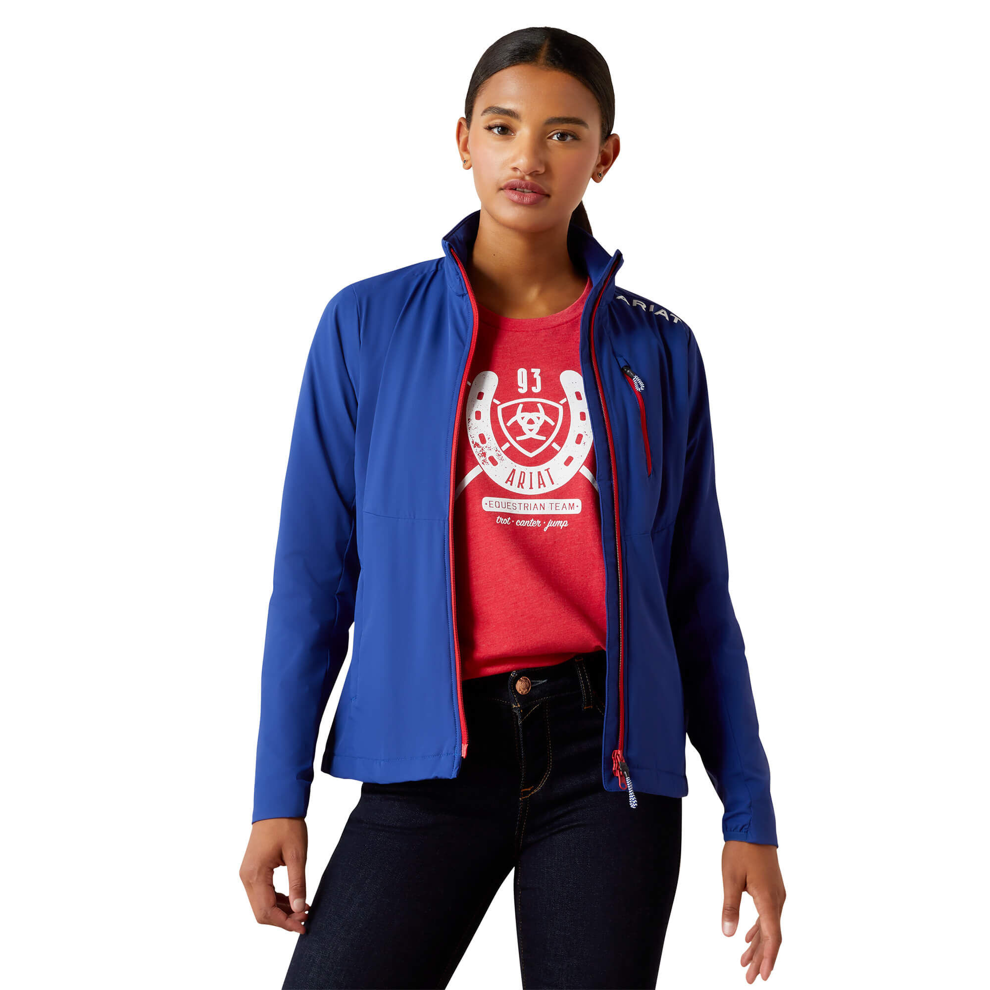 Women's Rion Team StretchShell Insulated Jacket Long Sleeve in Sodalite Blue, Size X-Small, by Ariat - Image 1