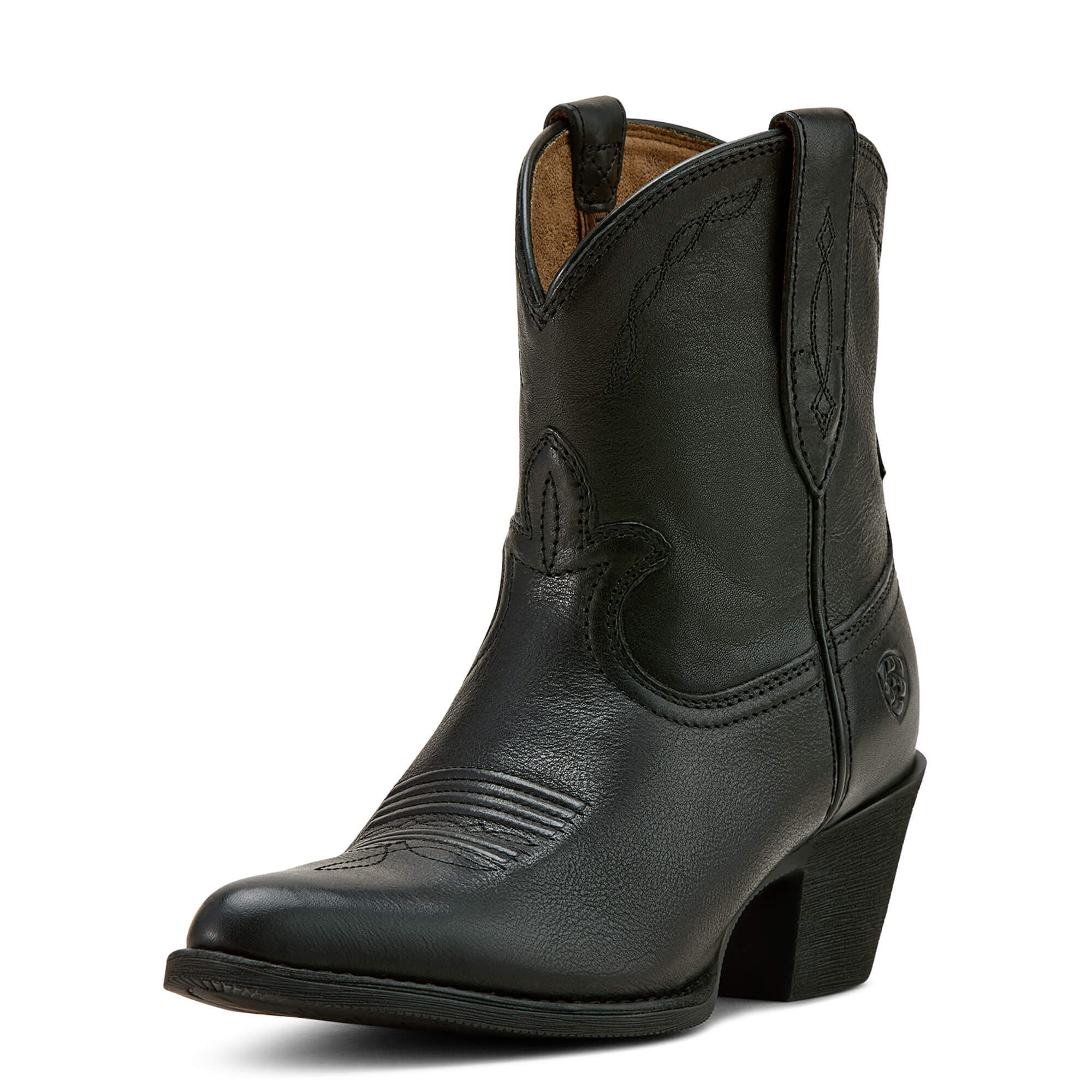Women's Maggie J Toe Western Boots in Black Night, B Medium Width, Size 6, by Ariat