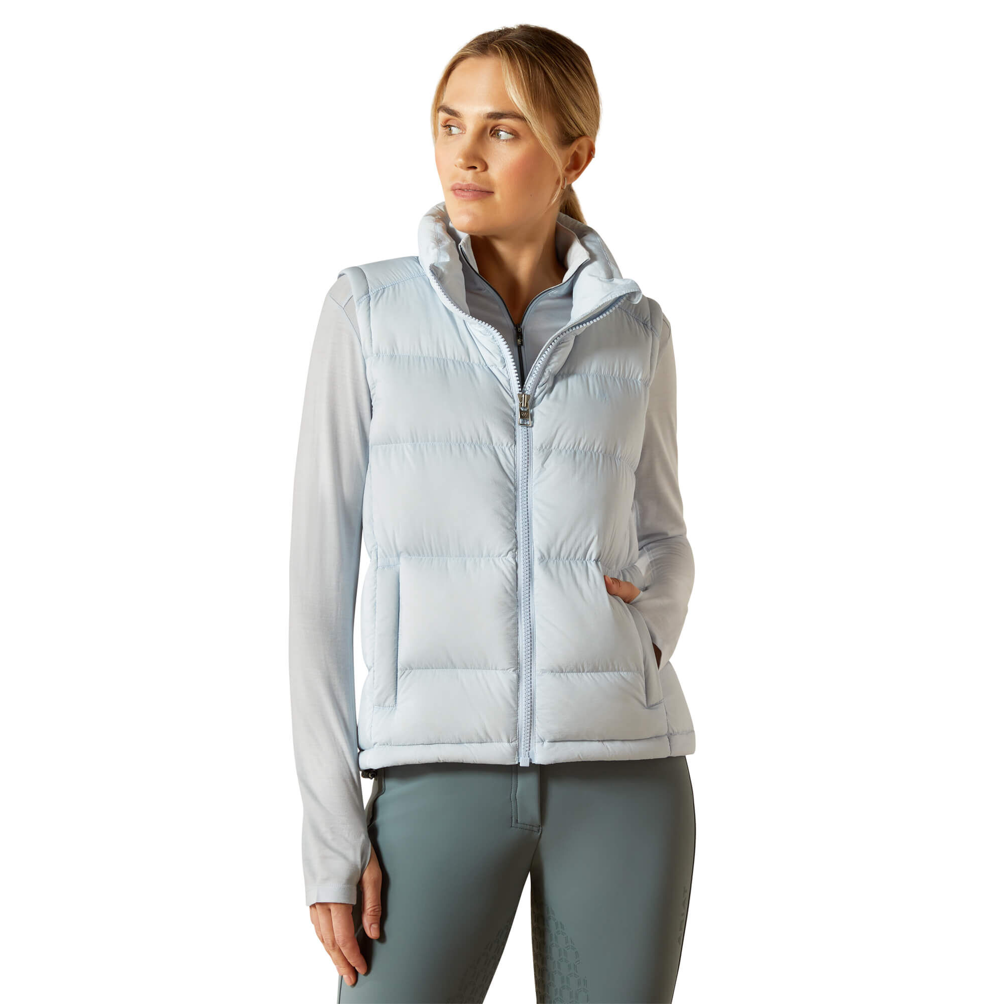 Women's UltraPuff Insulated Down Gilet in Skyway, Size Small, by Ariat