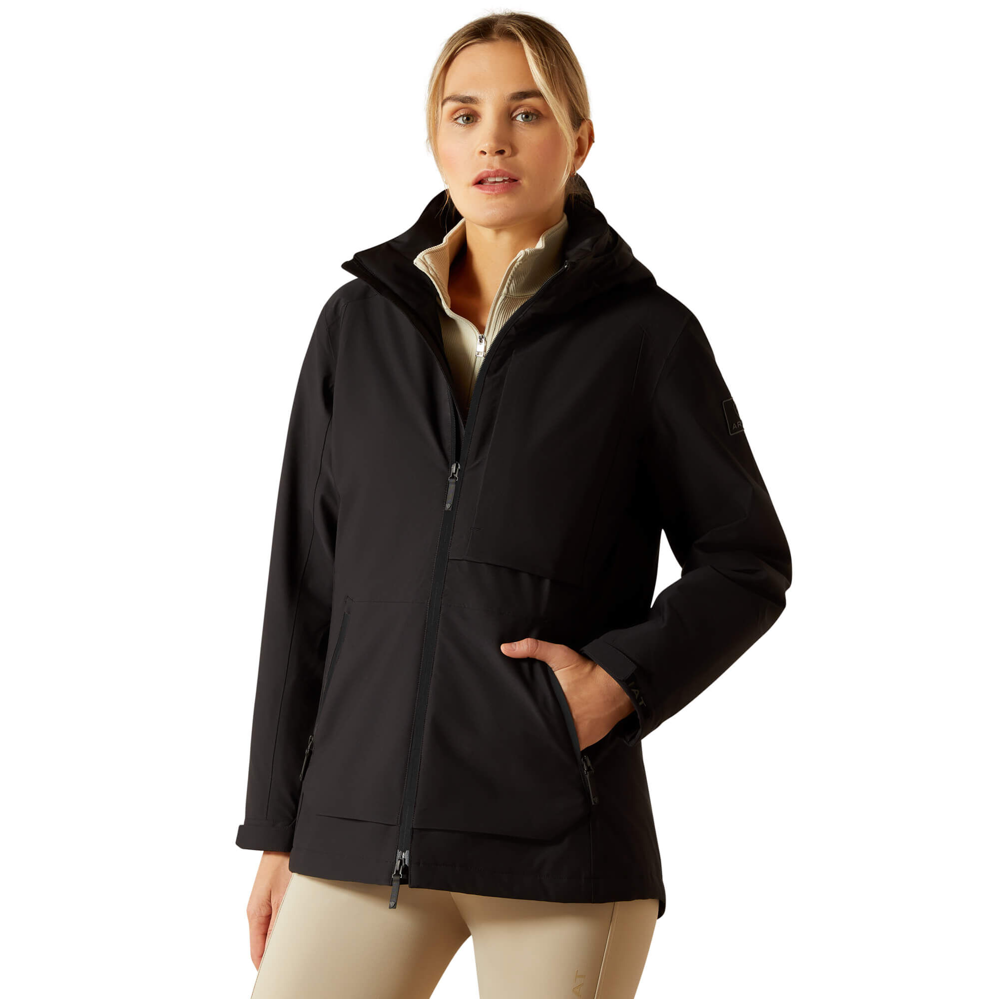 Women's Outer Banks Waterproof Insulated Jacket Long Sleeve in Black, Size X-Large, by Ariat