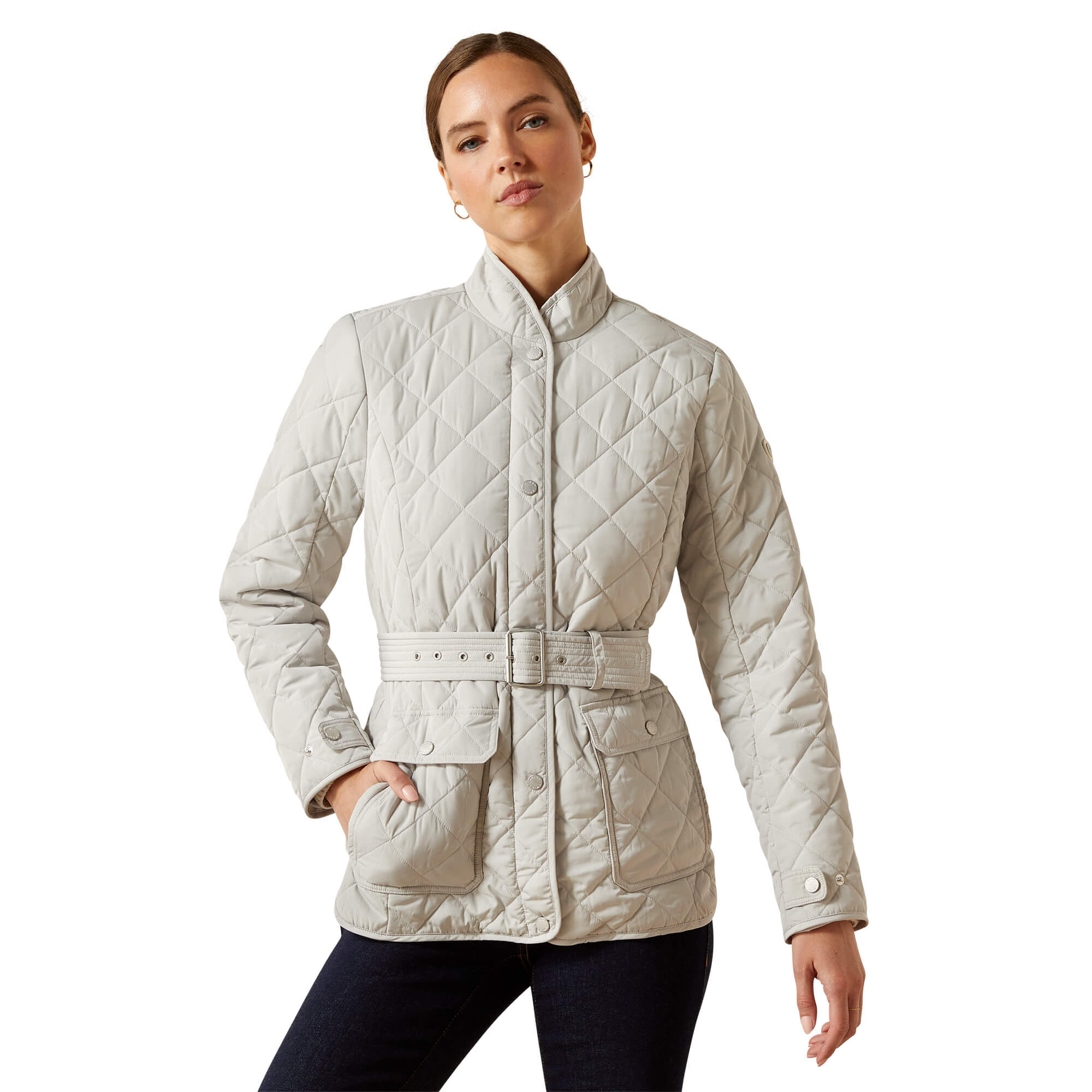 Women's Woodside Quilted Insulated Jacket Long Sleeve in Moonstruck, Size X-Small, by Ariat