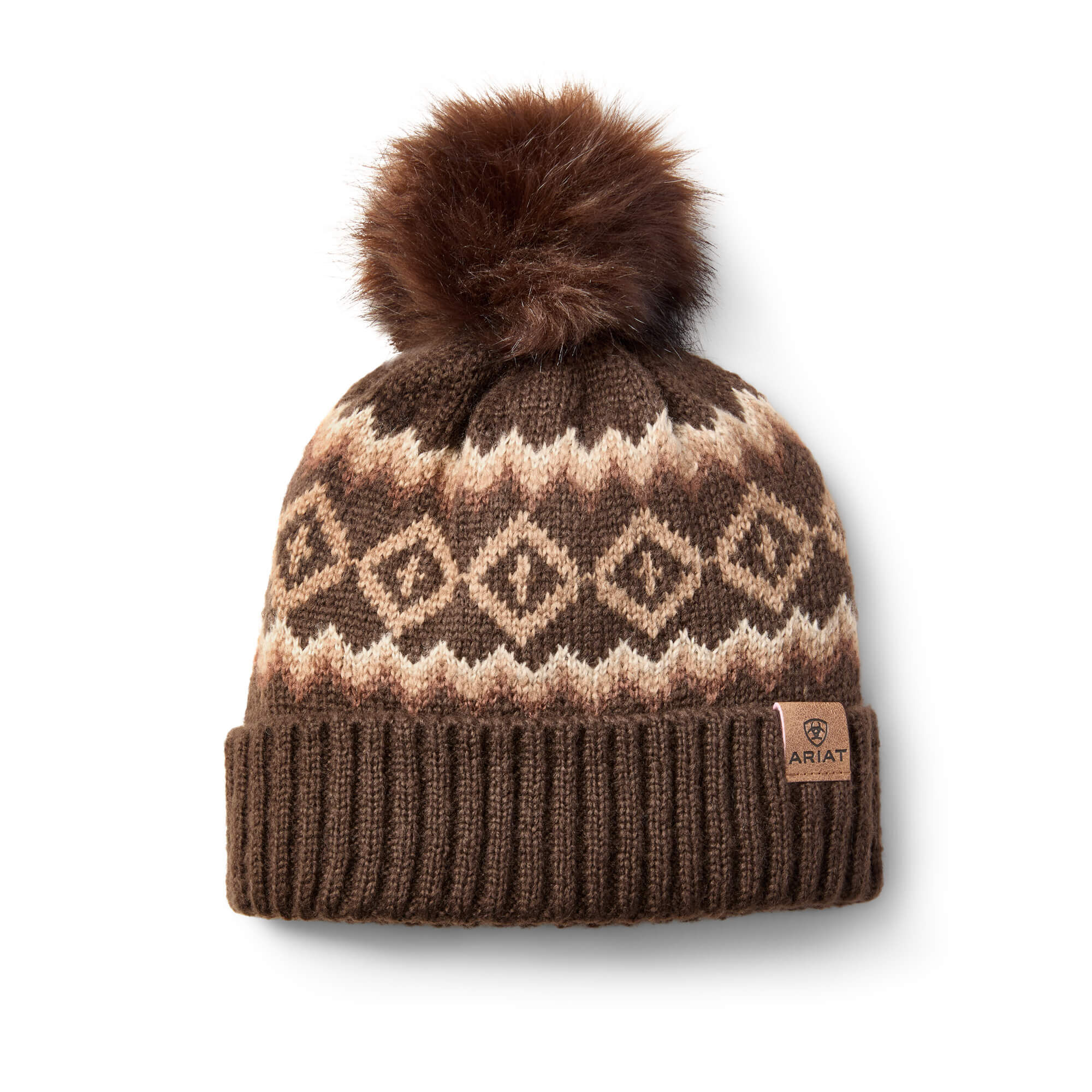 Women's Bristol Beanie Hat in Chocolate Brown, Size OS, by Ariat