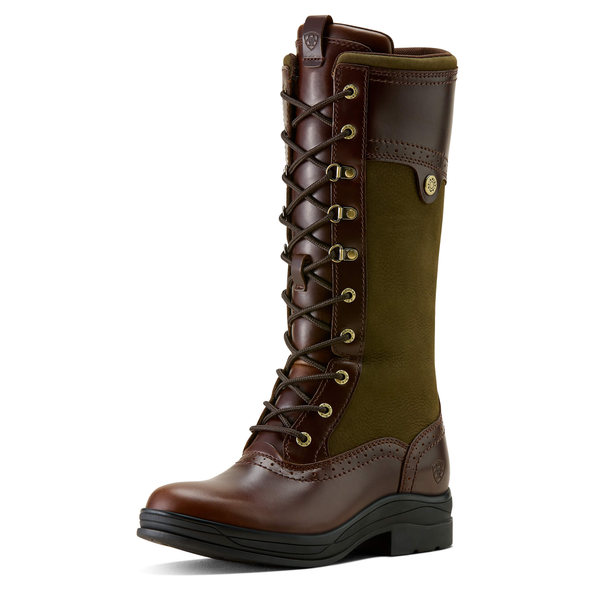Women's Wythburn Ii Waterproof Boots In Tobacco Brown Olive Night, B Medium Width, Size 6.5, By Ariat