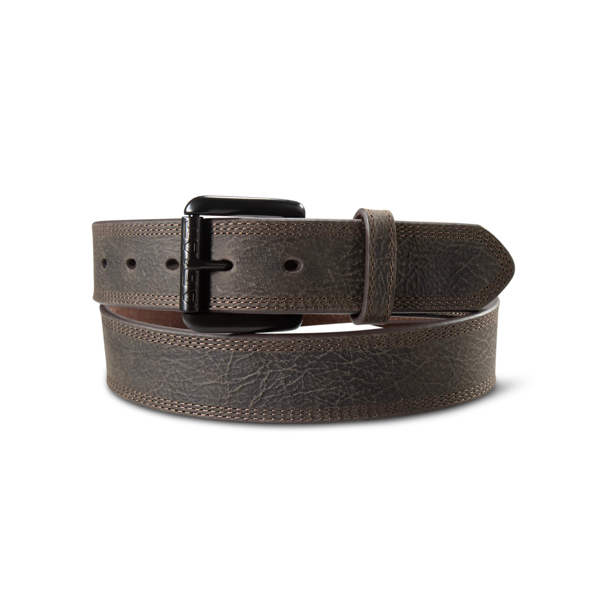 Men's Work Triple Row Stitch Belt in Brown, Size 32, by Ariat