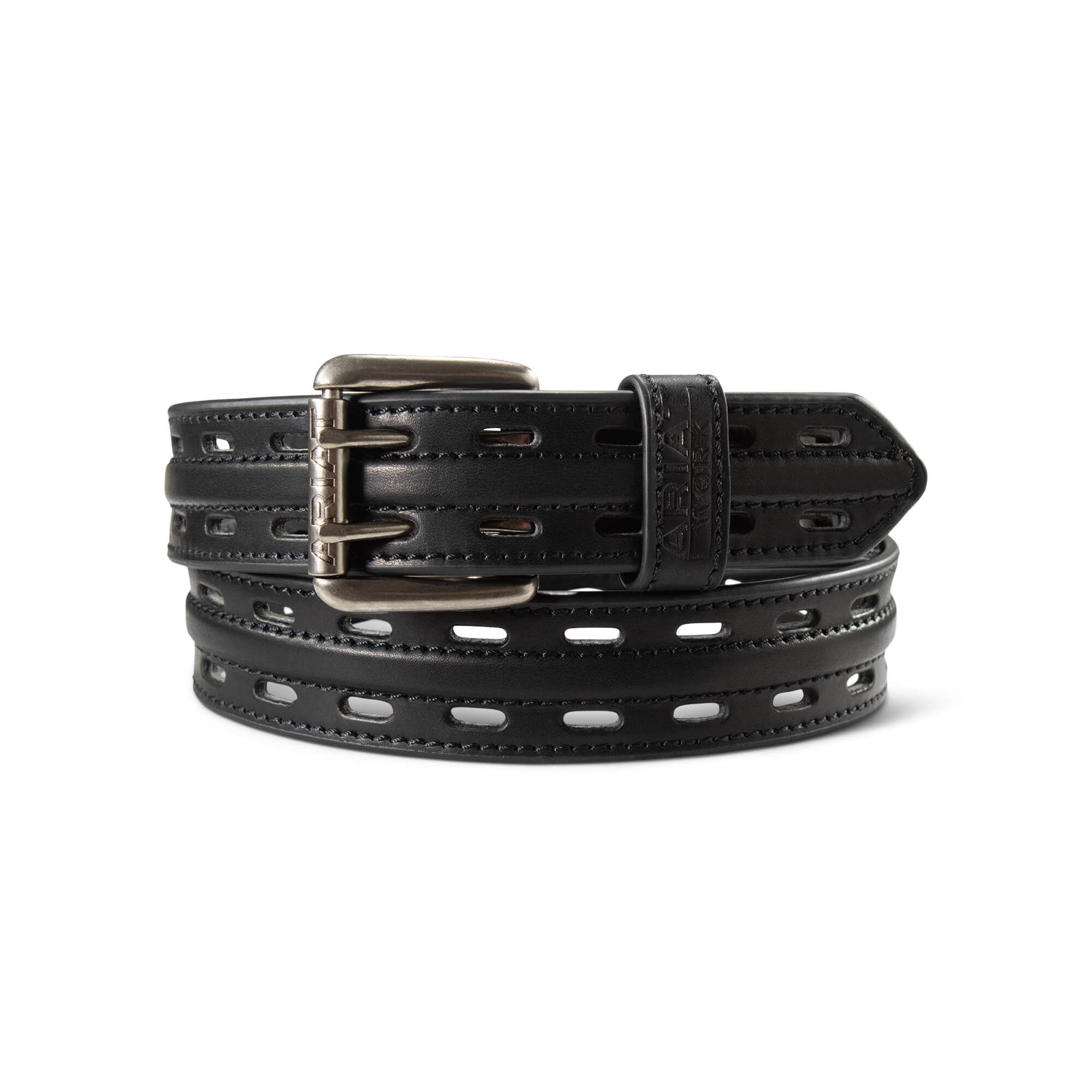 Men's Work Double Prong Belt in Black, Size 38, by Ariat