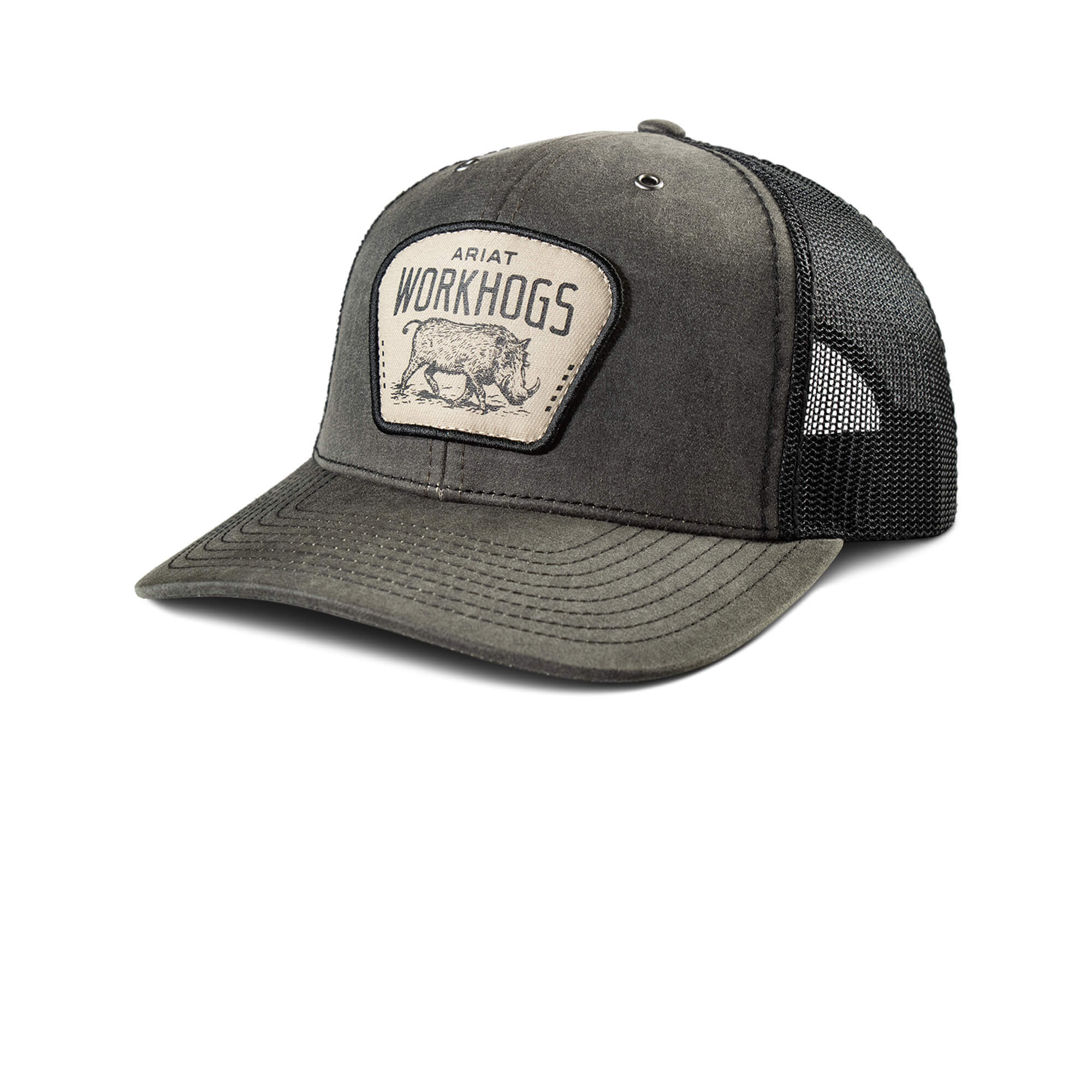 Men's WorkHog Patch Snapback Cap in Gray, Size OS, by Ariat