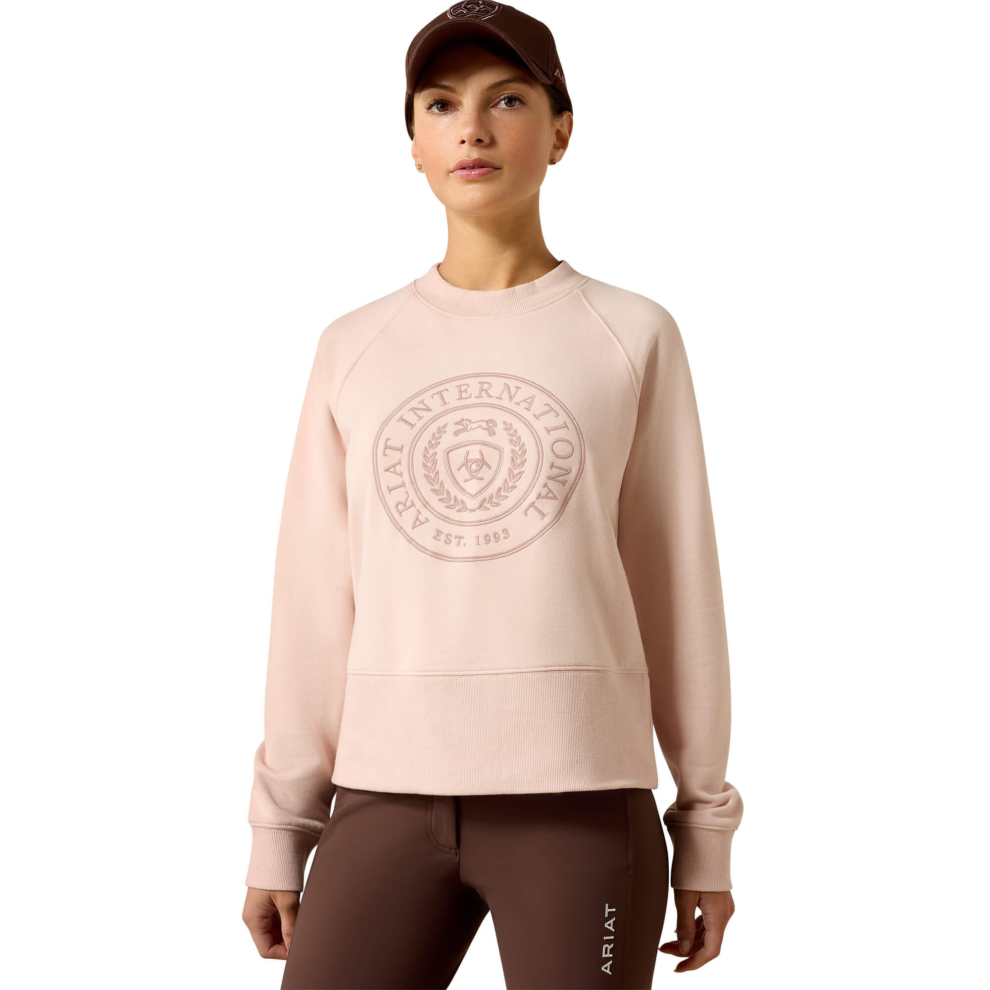 Women's Martine Sweatshirt Long Sleeve in Sepia Rose, Size Medium, by Ariat