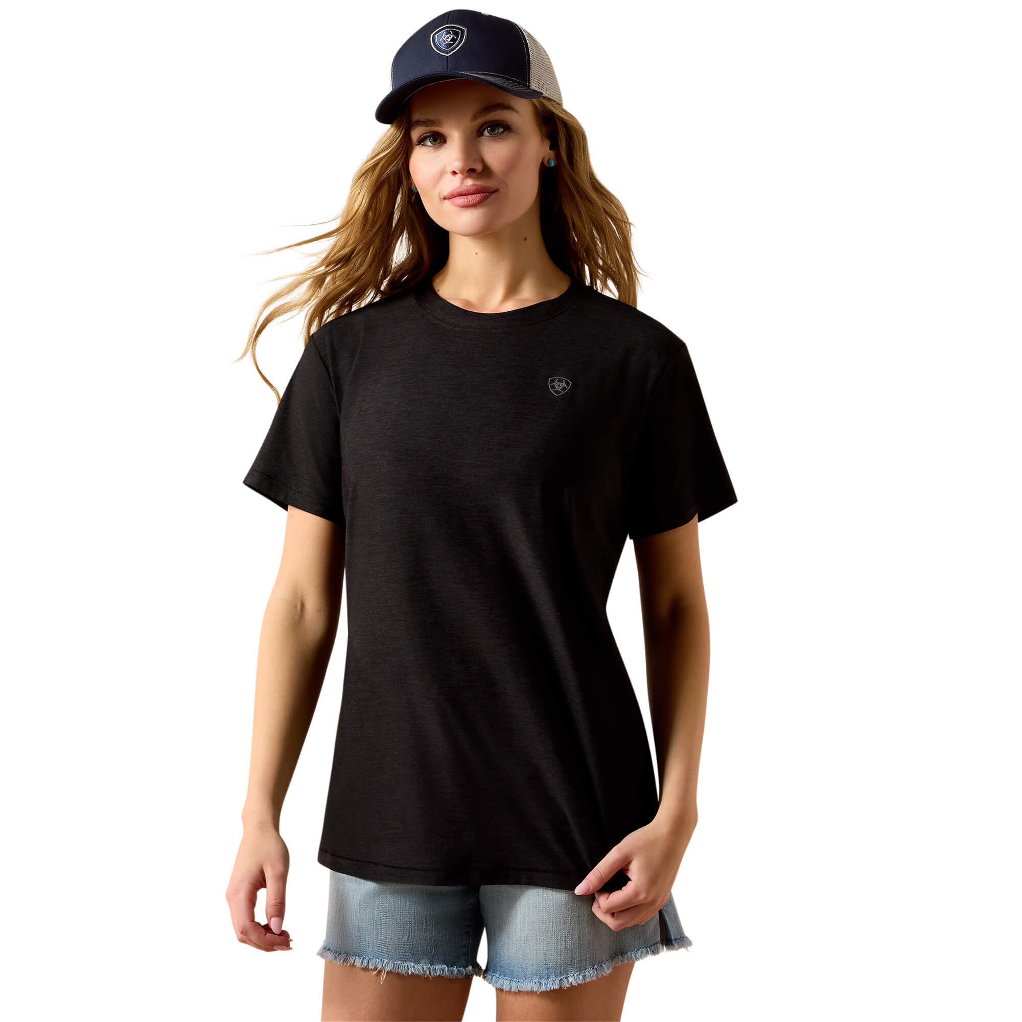 Women's Laguna Logo T-Shirt in Black, Size X-Large, by Ariat