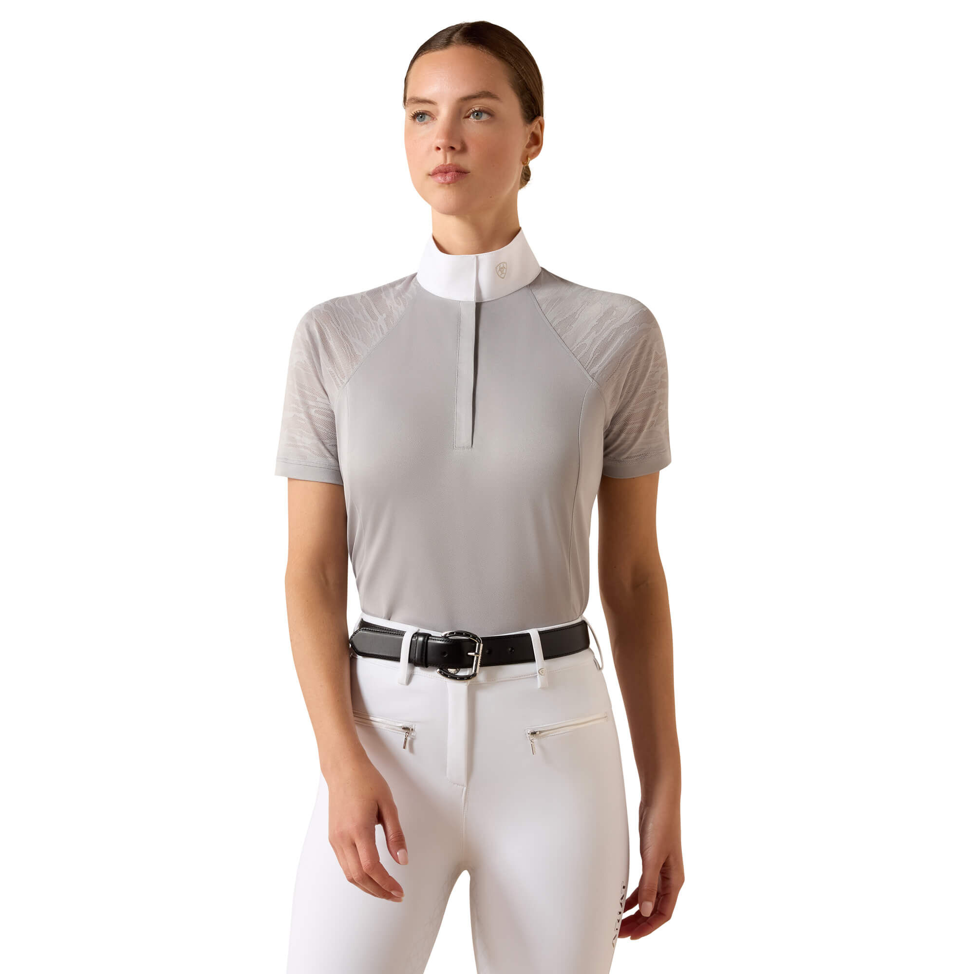 Women's Aptos Vent 2.0 Show Shirt in Show Grey, Size 2X-Small, by Ariat