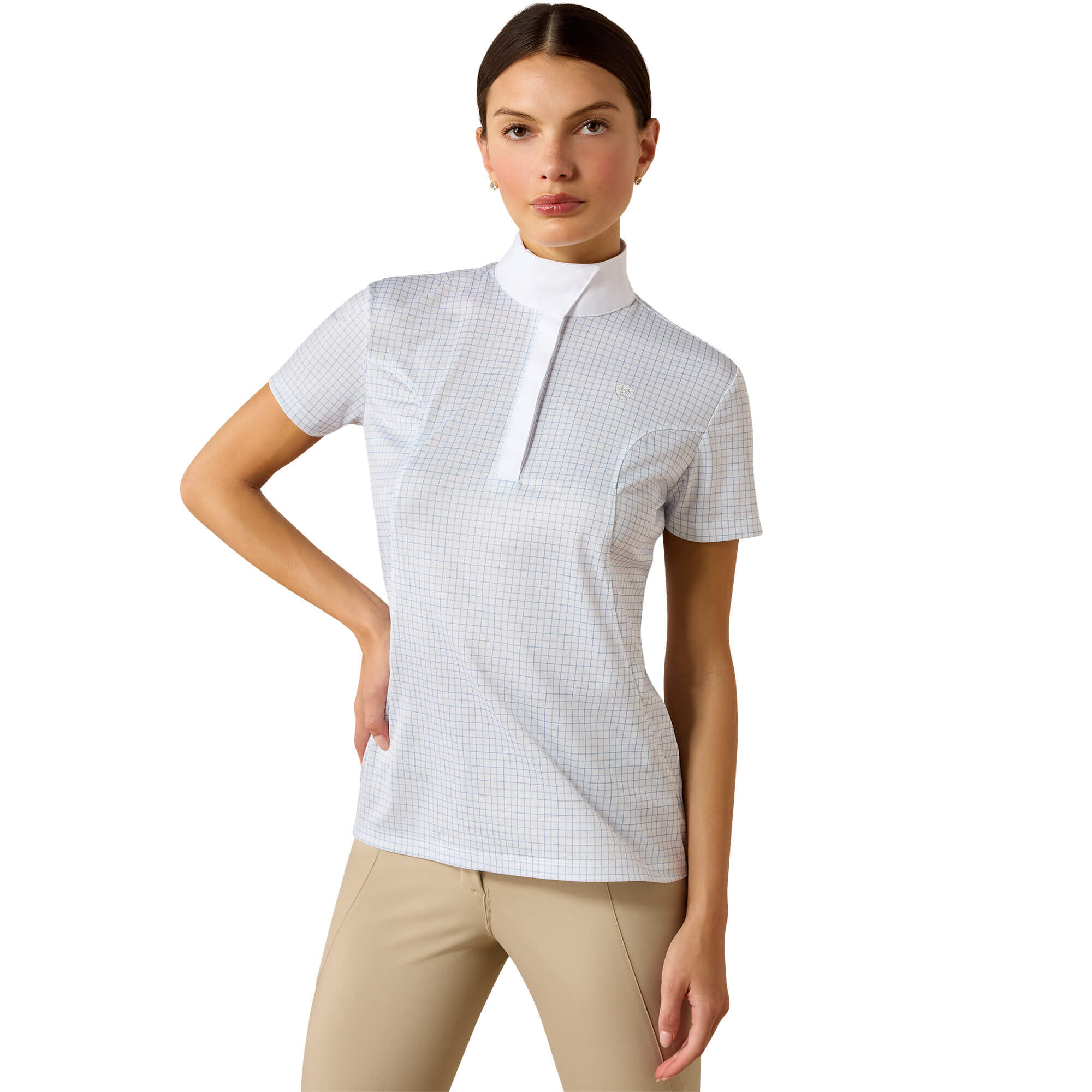 Women's Aptos Show Shirt in Riviera Check, Size Small, by Ariat
