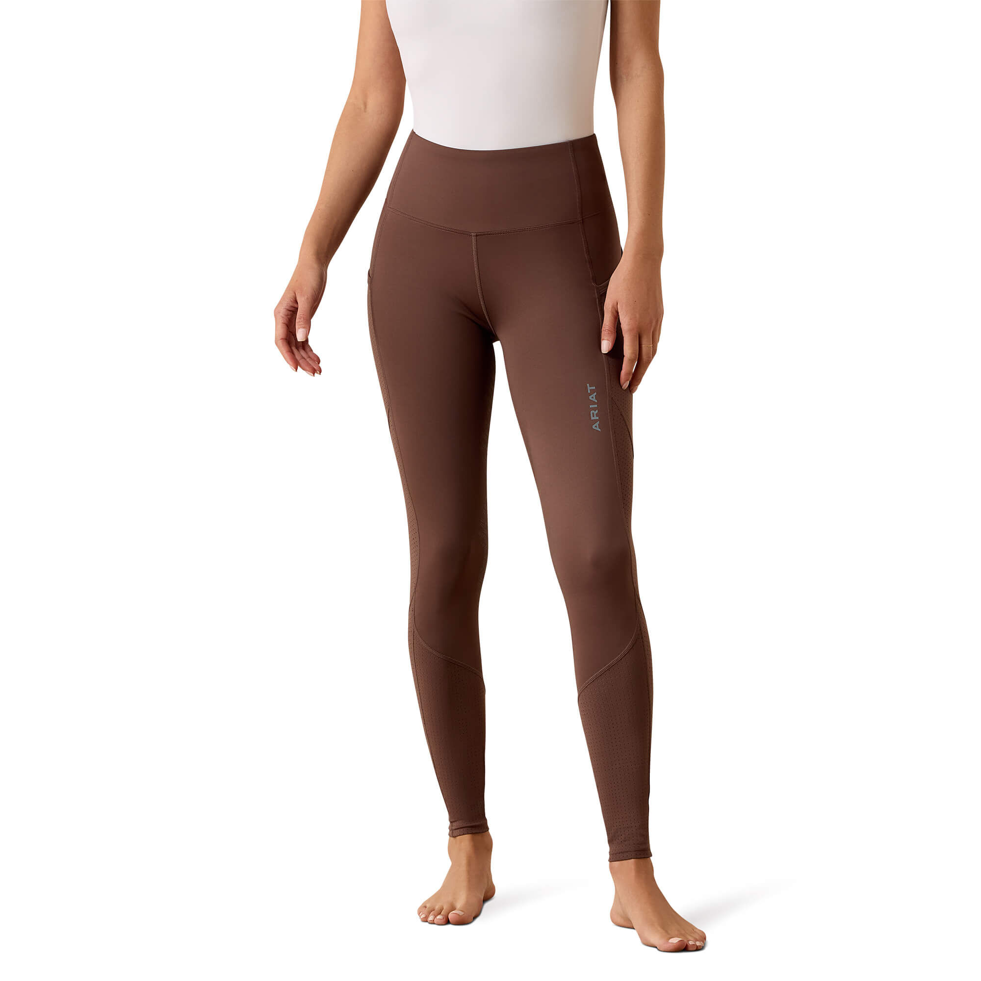Women's Breathe Eos Half Grip TightRiding Breech in Pommel Brown, Size X-Large, by Ariat