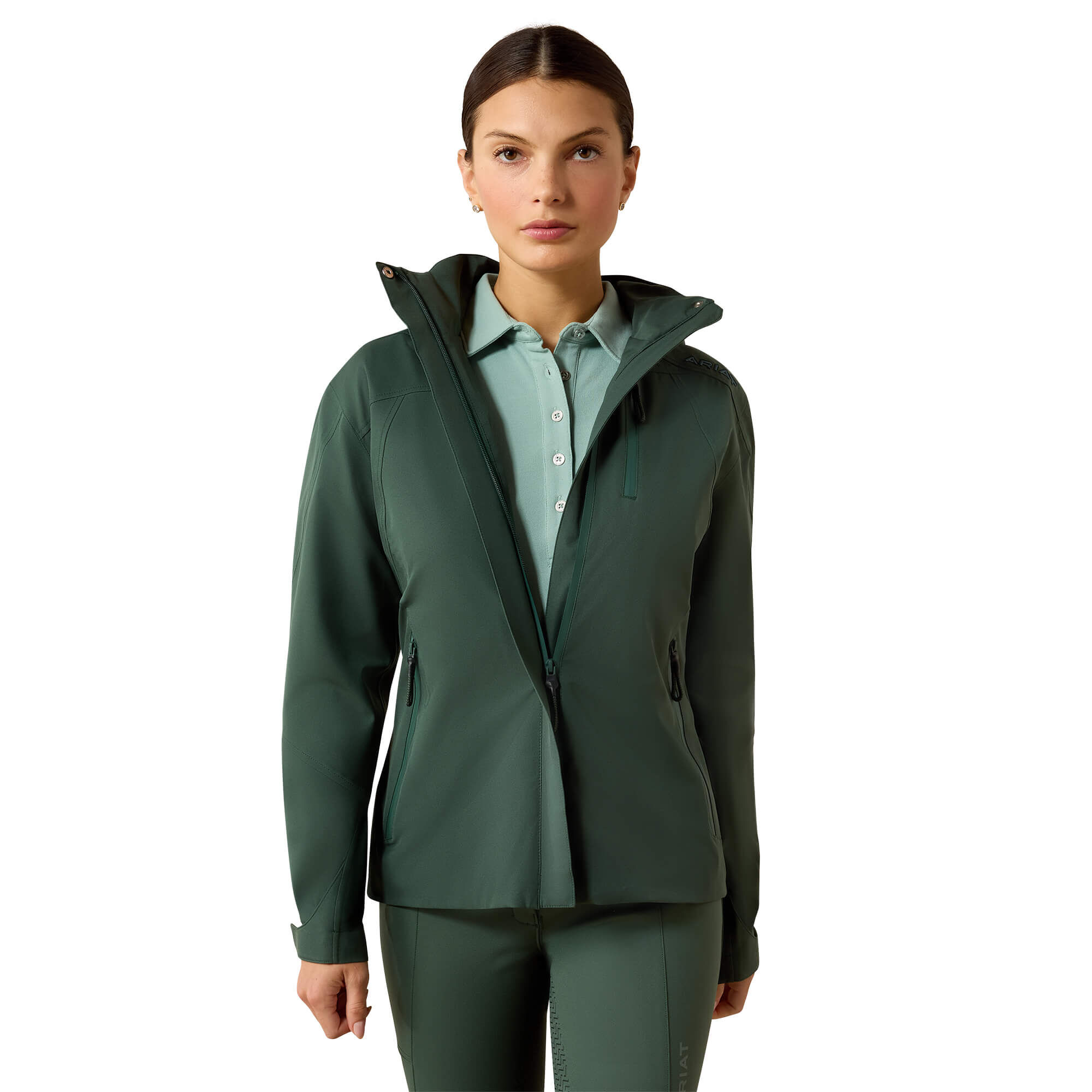 Women's Coastal Waterproof Jacket Long Sleeve in Monstera, Size X-Small, by Ariat