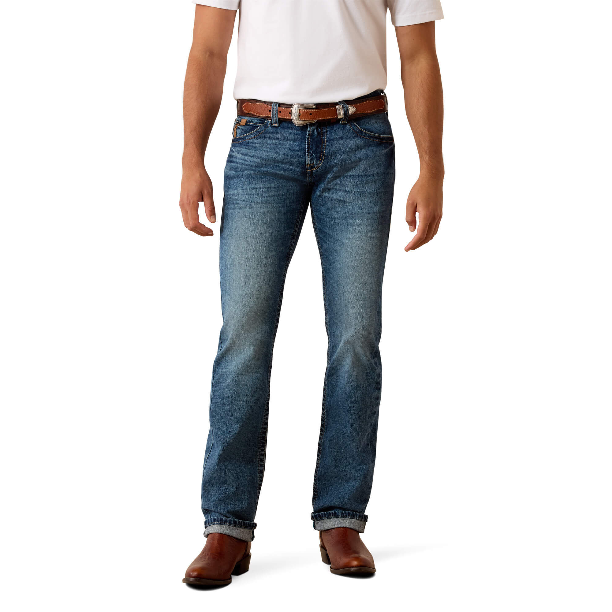 Men's M7 Slim Axel Straight Leg Jeans in Livermore, Size 33 x 36, by Ariat