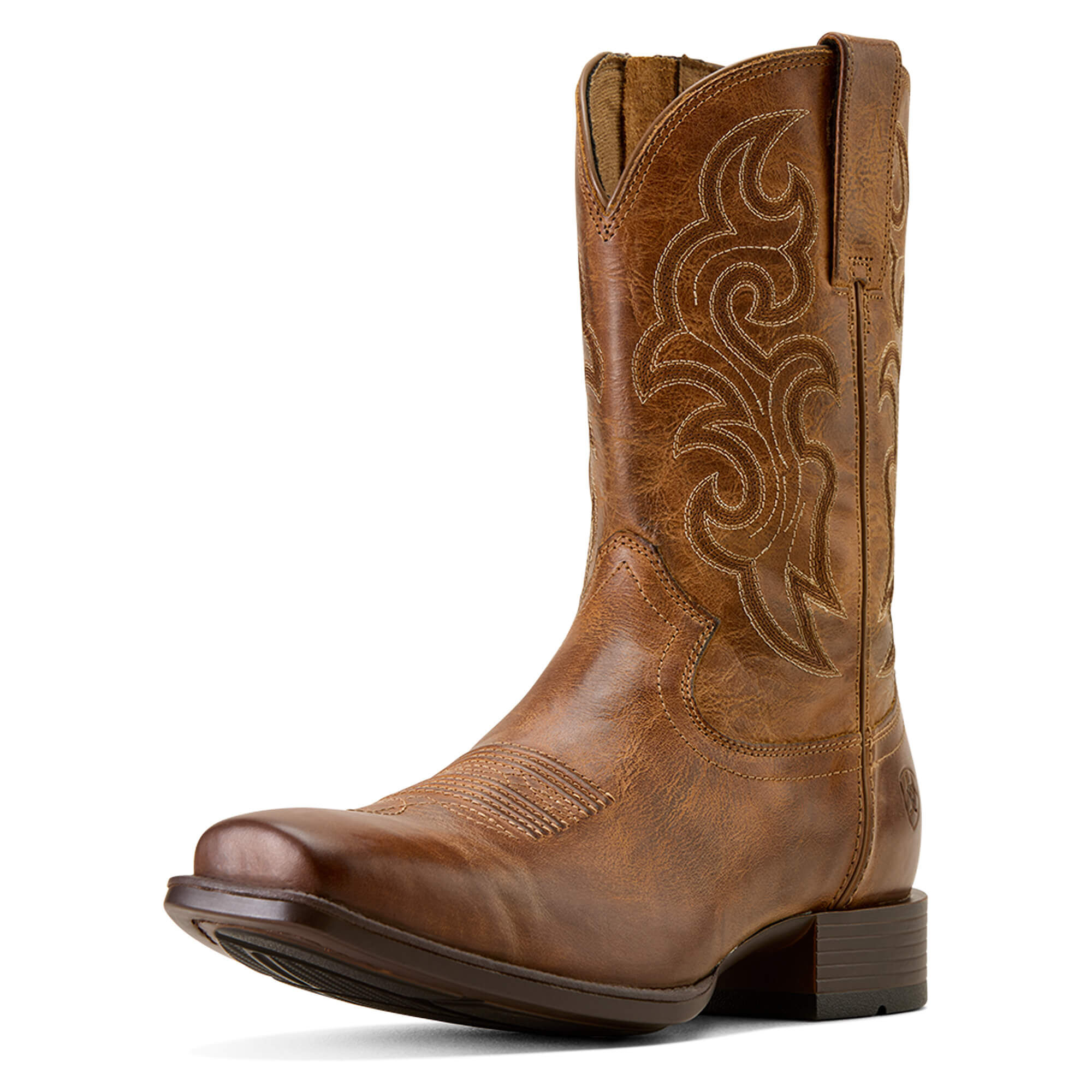 Men's Bodie Square Toe Western Boots in Honey Tan, D Medium Width, Size 42, by Ariat